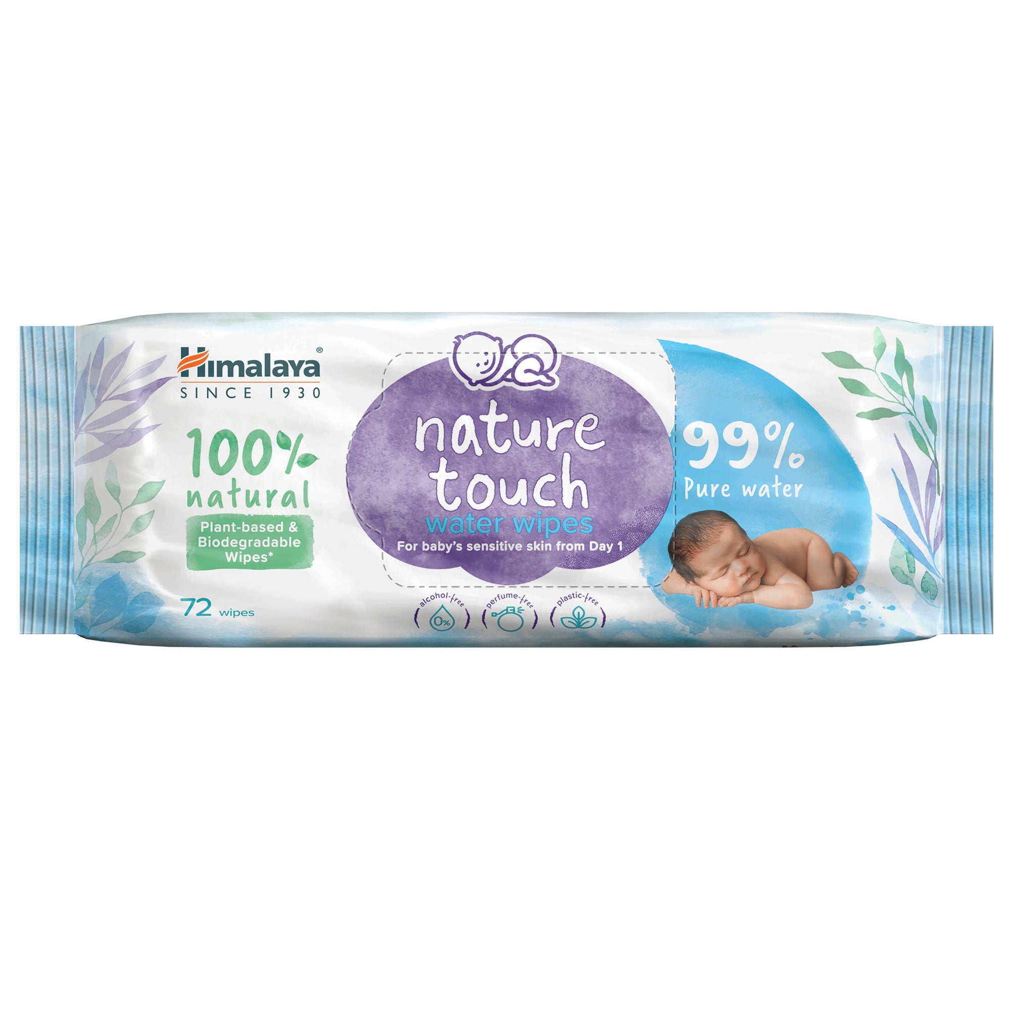 Himalaya Nature Touch Water Wipes 72s Front
