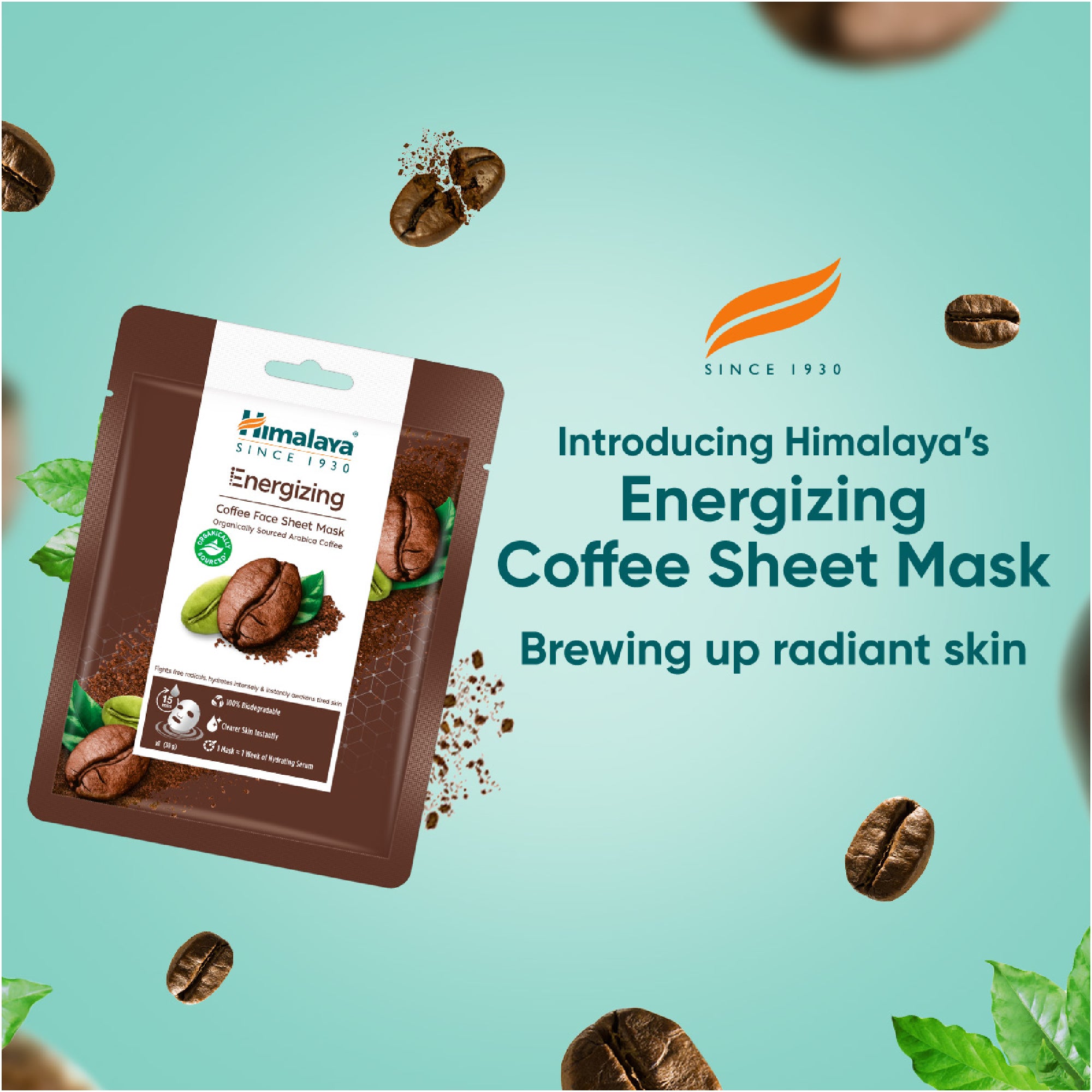 Himalaya Energizing Coffee Sheet Mask - Brewing up radiant skin