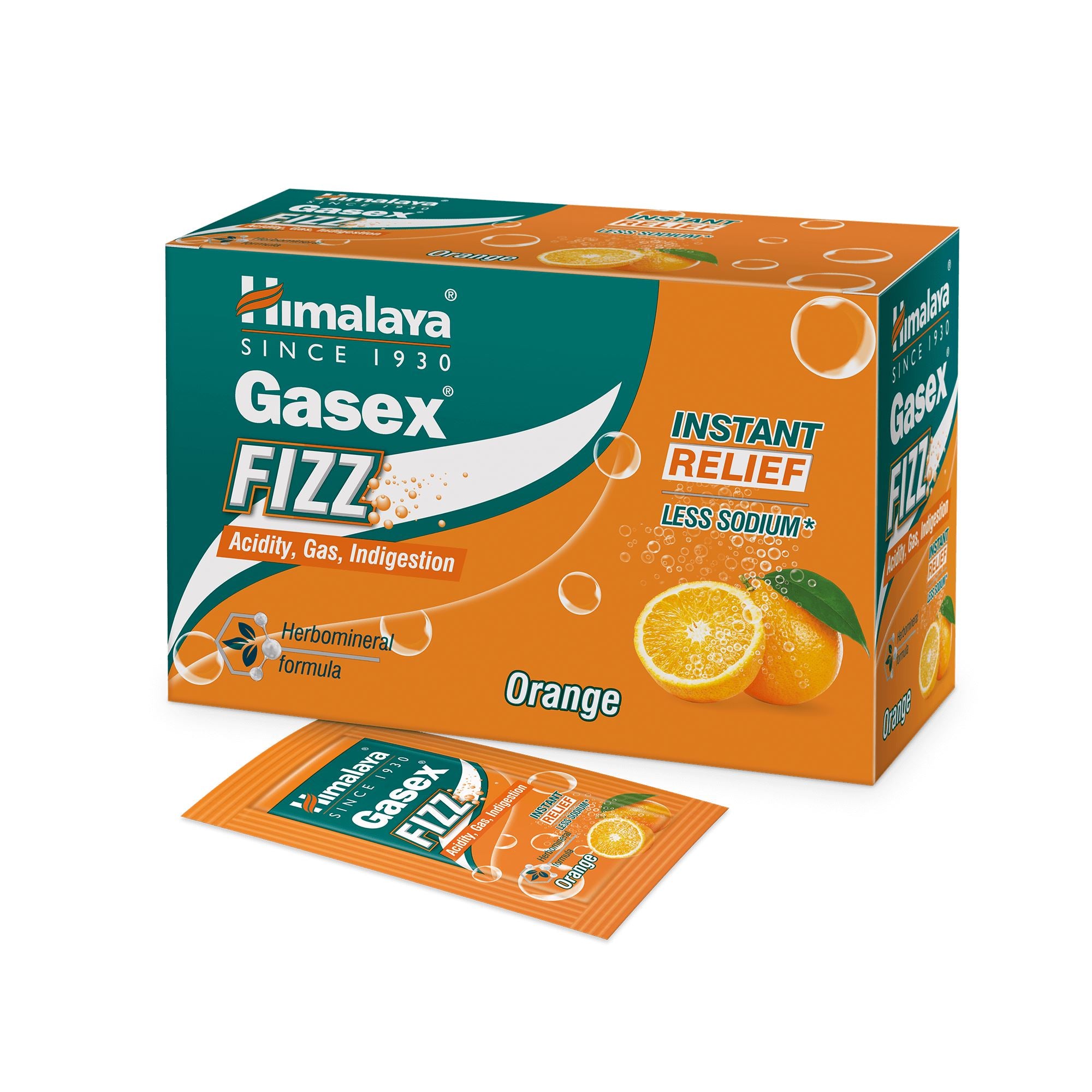 Himalaya Gasex Fizz (Orange) 10s - Instant Relief from Acidity