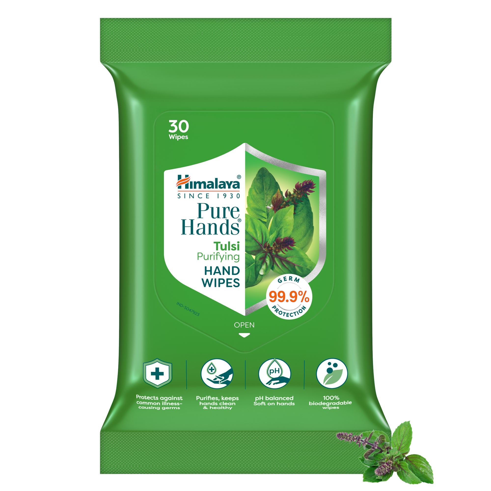 Himalaya Pure Hands Tulsi Purifying Hand Wipes - Sanitizing Wipes 30s