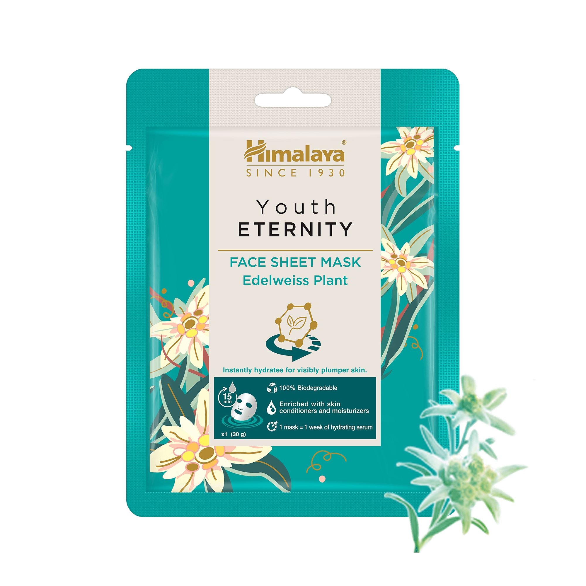 Buy Himalaya Youth Eternity Face Sheet Mask 30g - Hydrates Skin