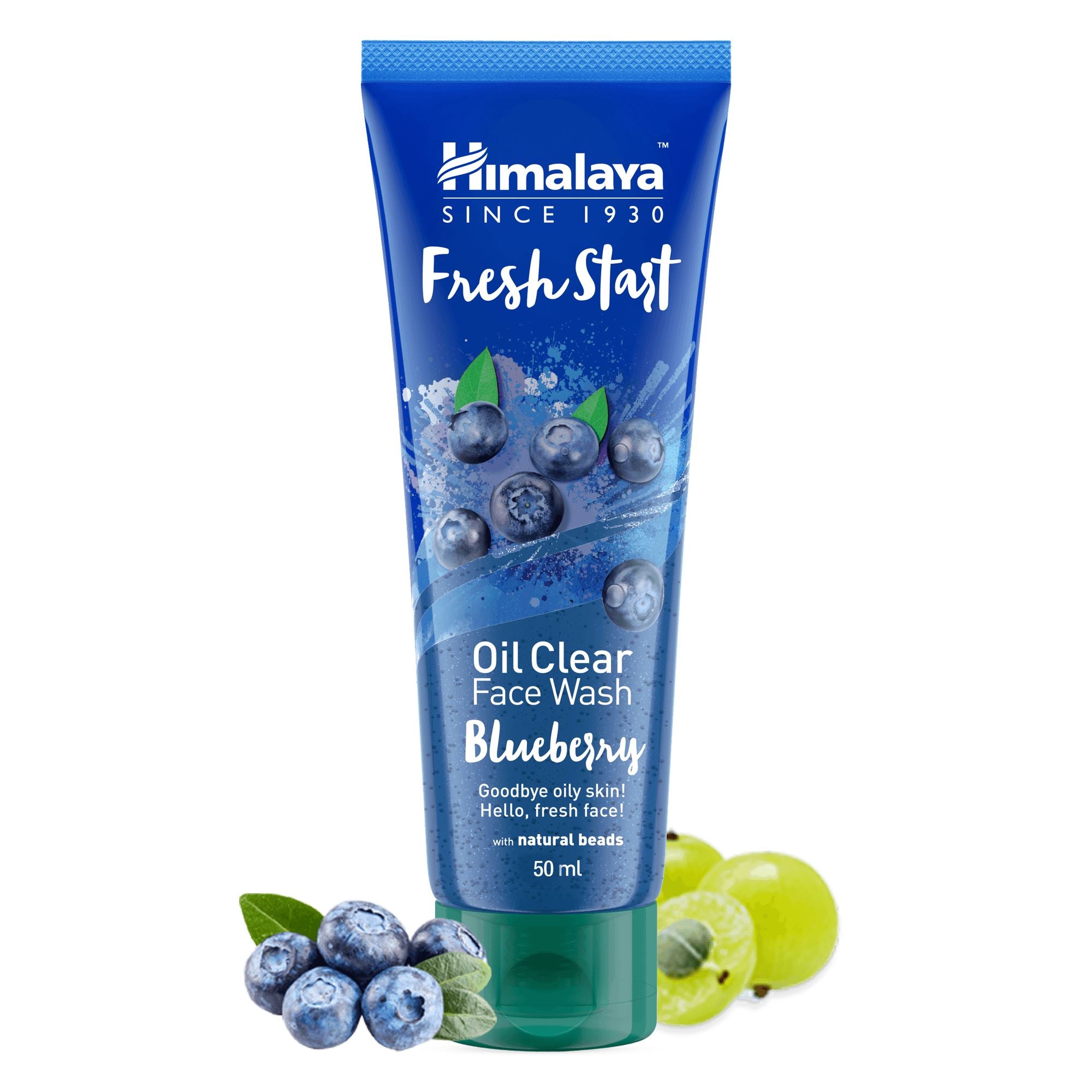 Himalaya Fresh Start Oil Clear Blueberry Face Wash 50ml - Helps remove excess oil, dirt, and impurities
