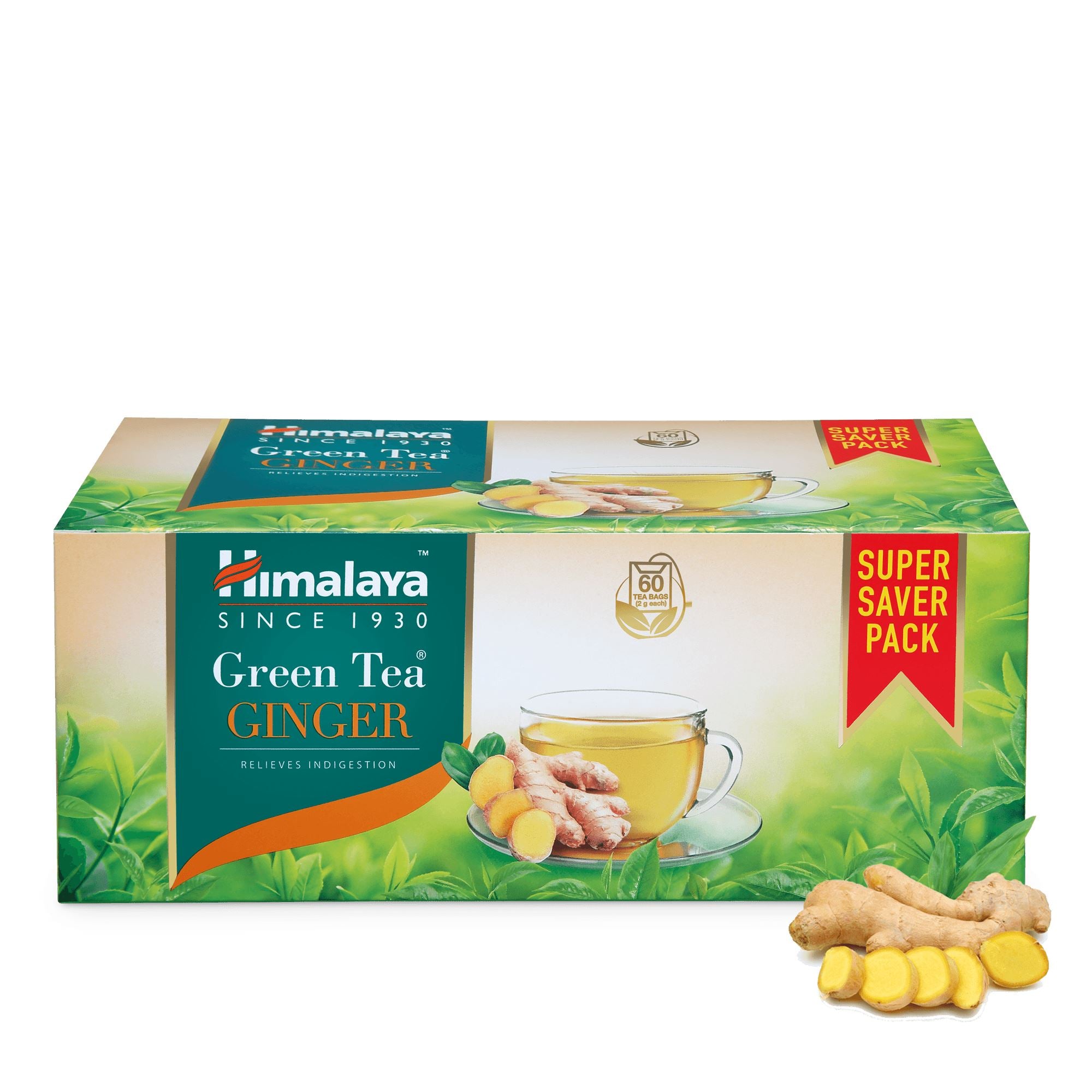 Himalaya Green Tea GINGER - Aids digestion and metabolism