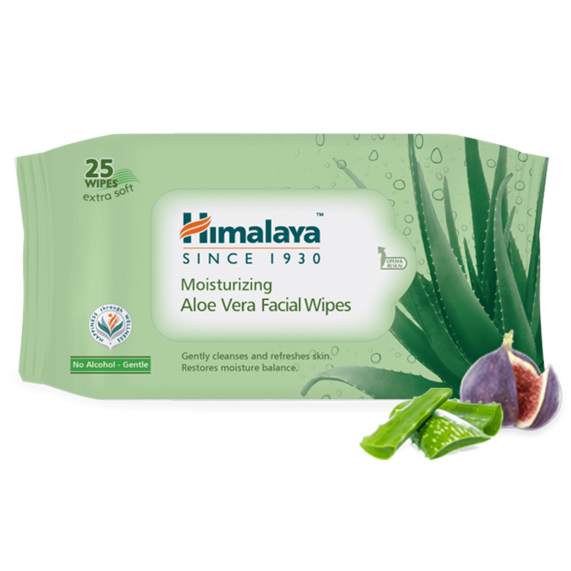 Himalaya Moisturizing Aloe Vera Facial Wipes - Gently cleanses and refreshes skin
