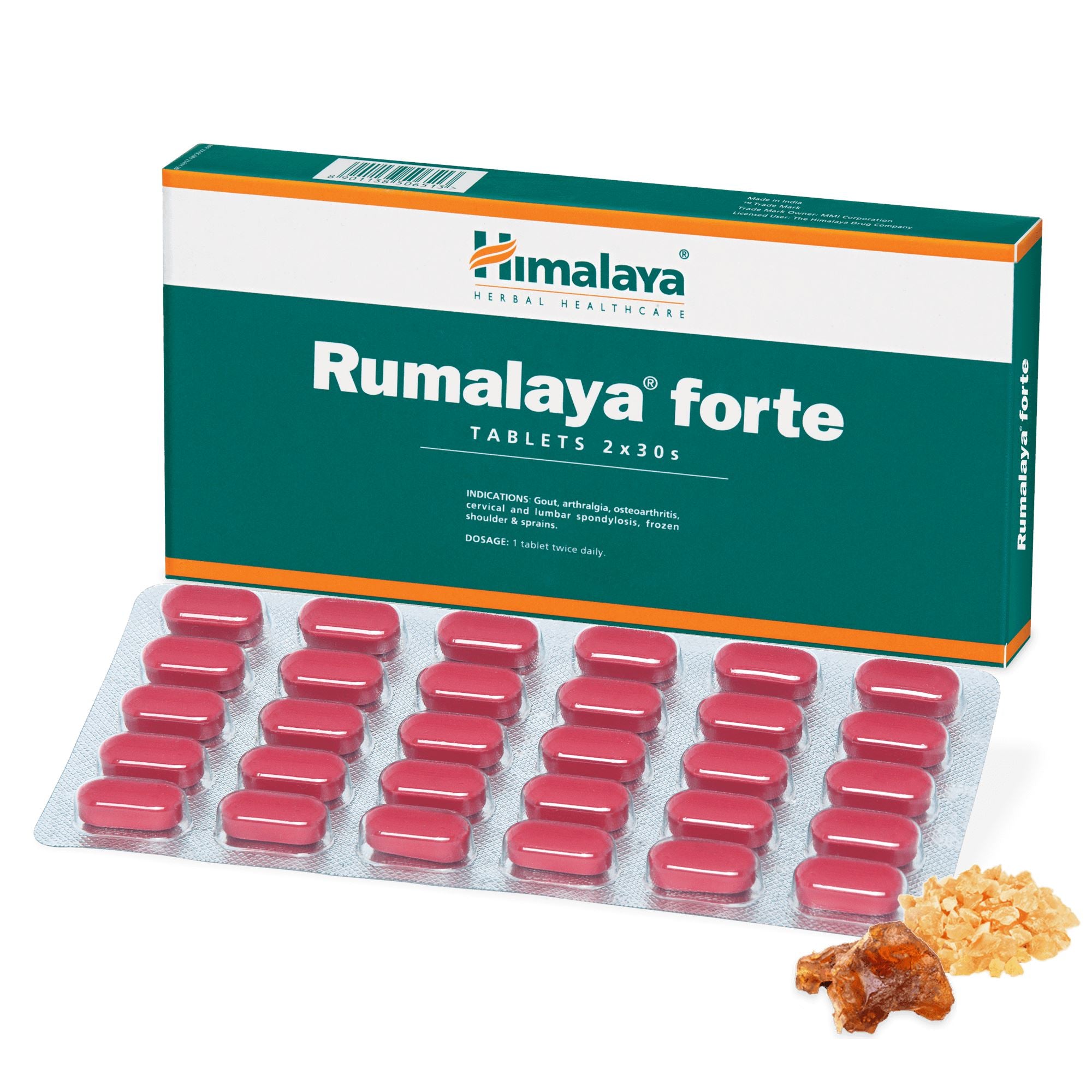 Himalaya Rumalaya forte - Treats arthritis, osteoarthritis, spondylitis, gout, and all joint pains
