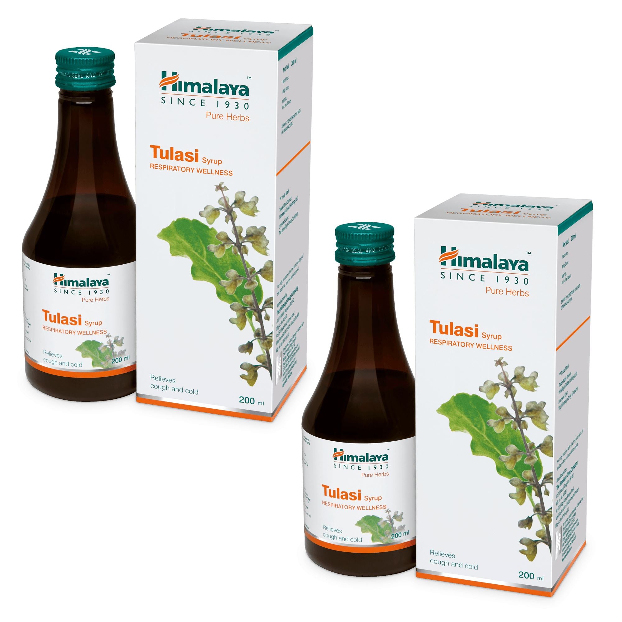 Himalaya Tulasi Syrup 200ml x 2 - Relieves Cough and Cold