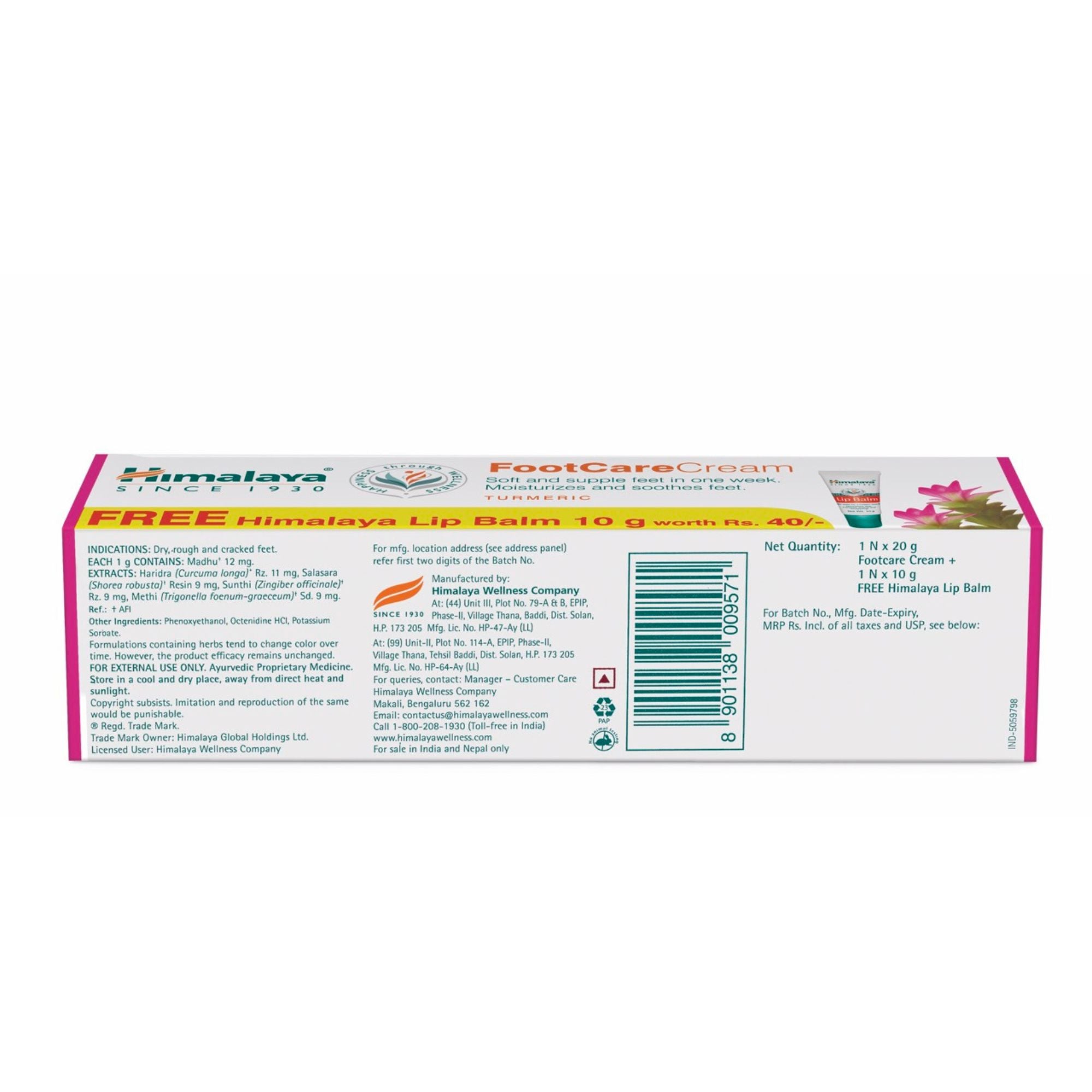 Himalaya FootCare Cream Indications
