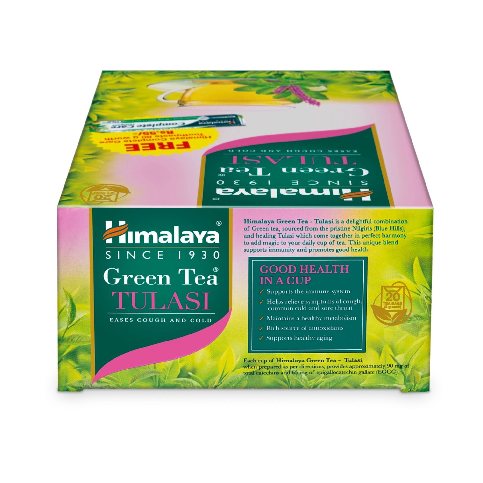 GREEN TEA TULASI 2G´20s + COMPLETE CARE TOOTHPASTE 80G FREE OFFER PACK