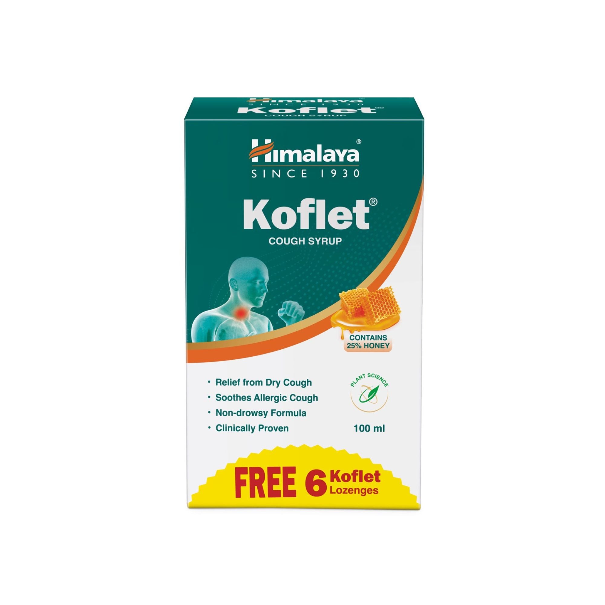 KOFLET SYRUP 100 ML + 6 LOZENGES FREE