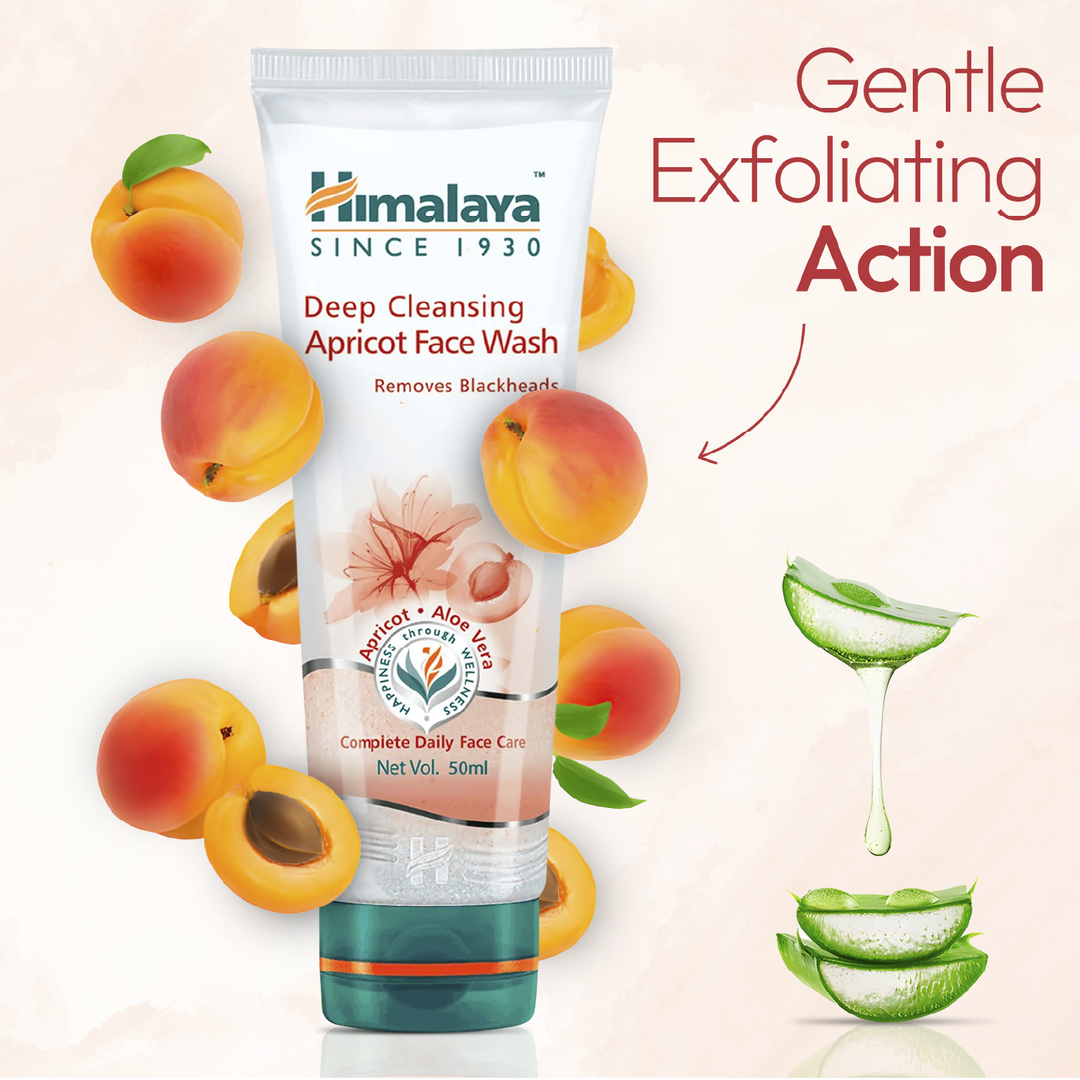 Himalaya Deep Cleansing Apricot Face Wash Removes Blackheads