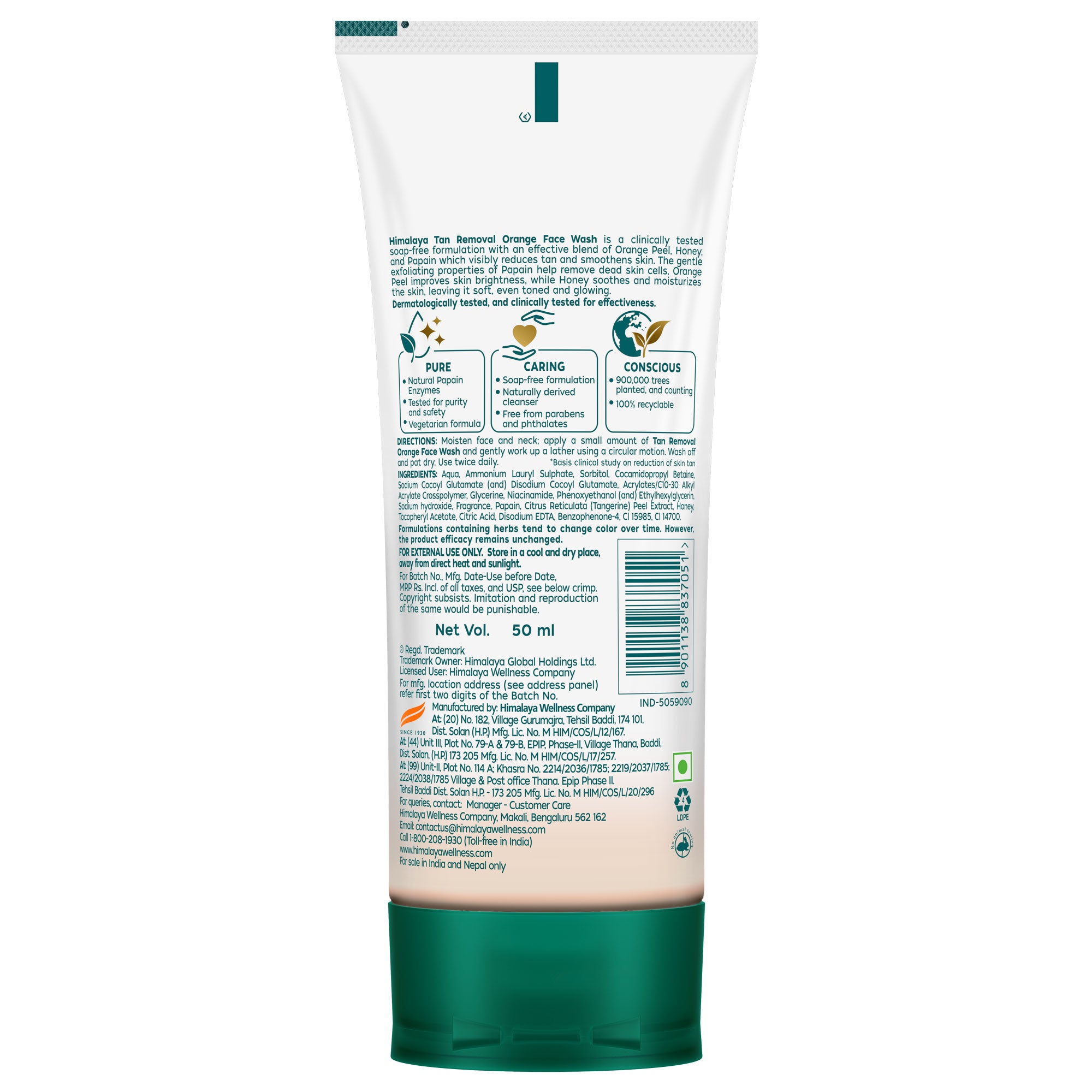 Tan Removal Orange Face Wash