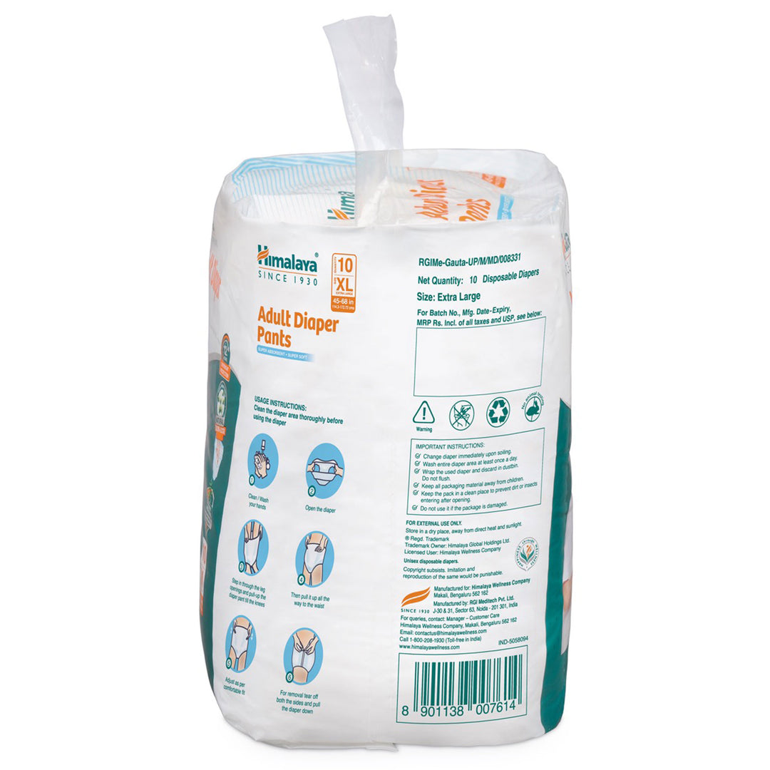 Buy Himalaya Adult Diaper Pants - M, L, XL sizes - 10's Pack – Himalaya ...