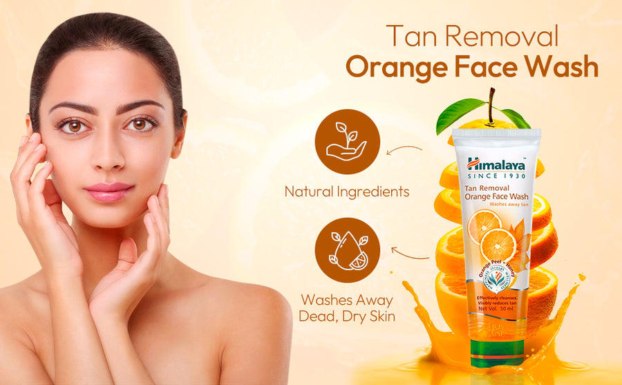 Himalaya Tan Removal Orange Face Wash Visibly Reduces Tan Himalaya