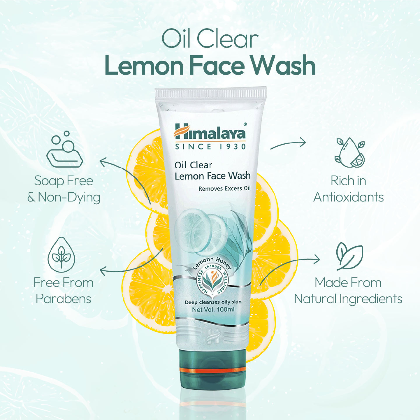 Himalaya Oil Clear Lemon Face Wash For Oil free Skin Himalaya