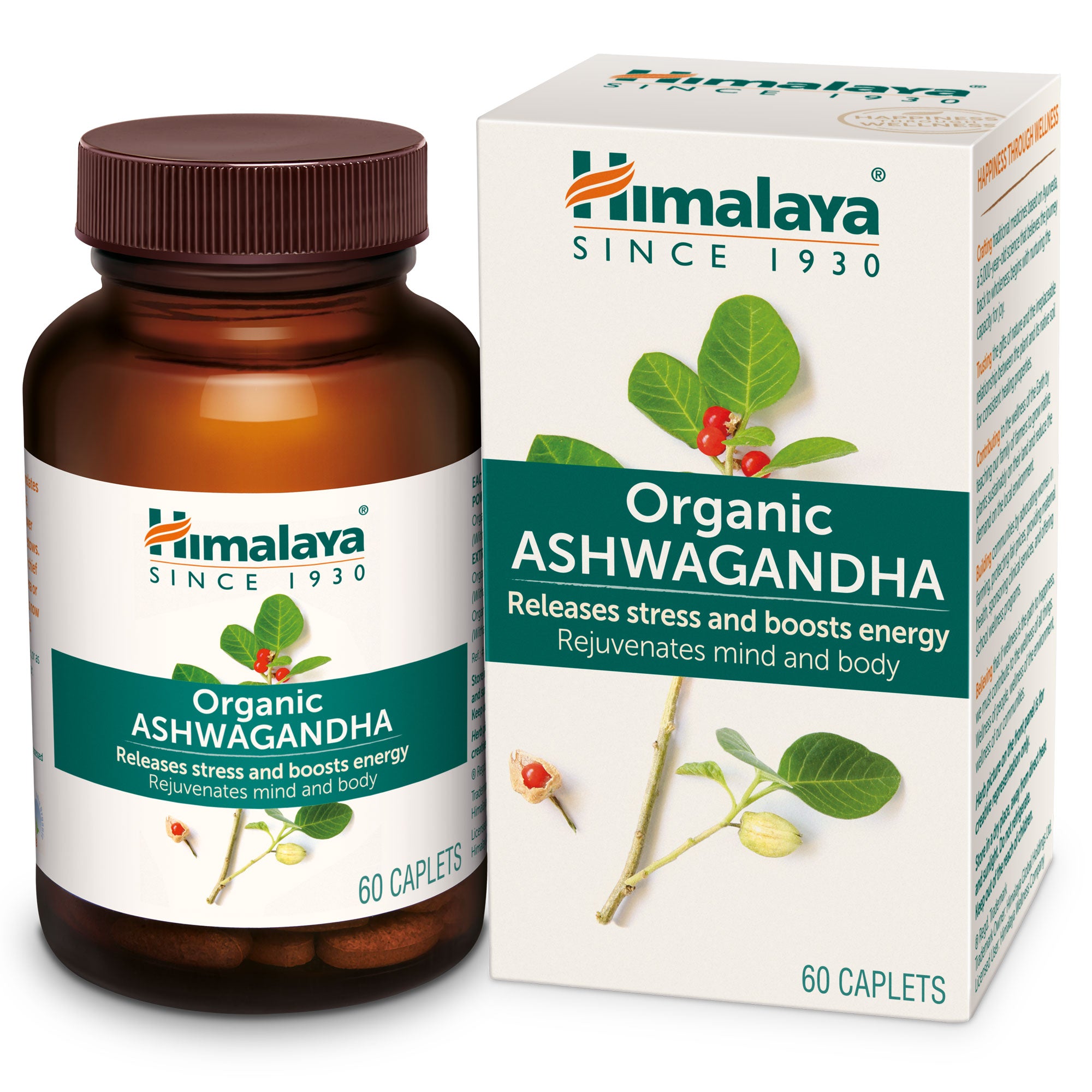 Himalaya Organic Ashwagandha 60 Caplets