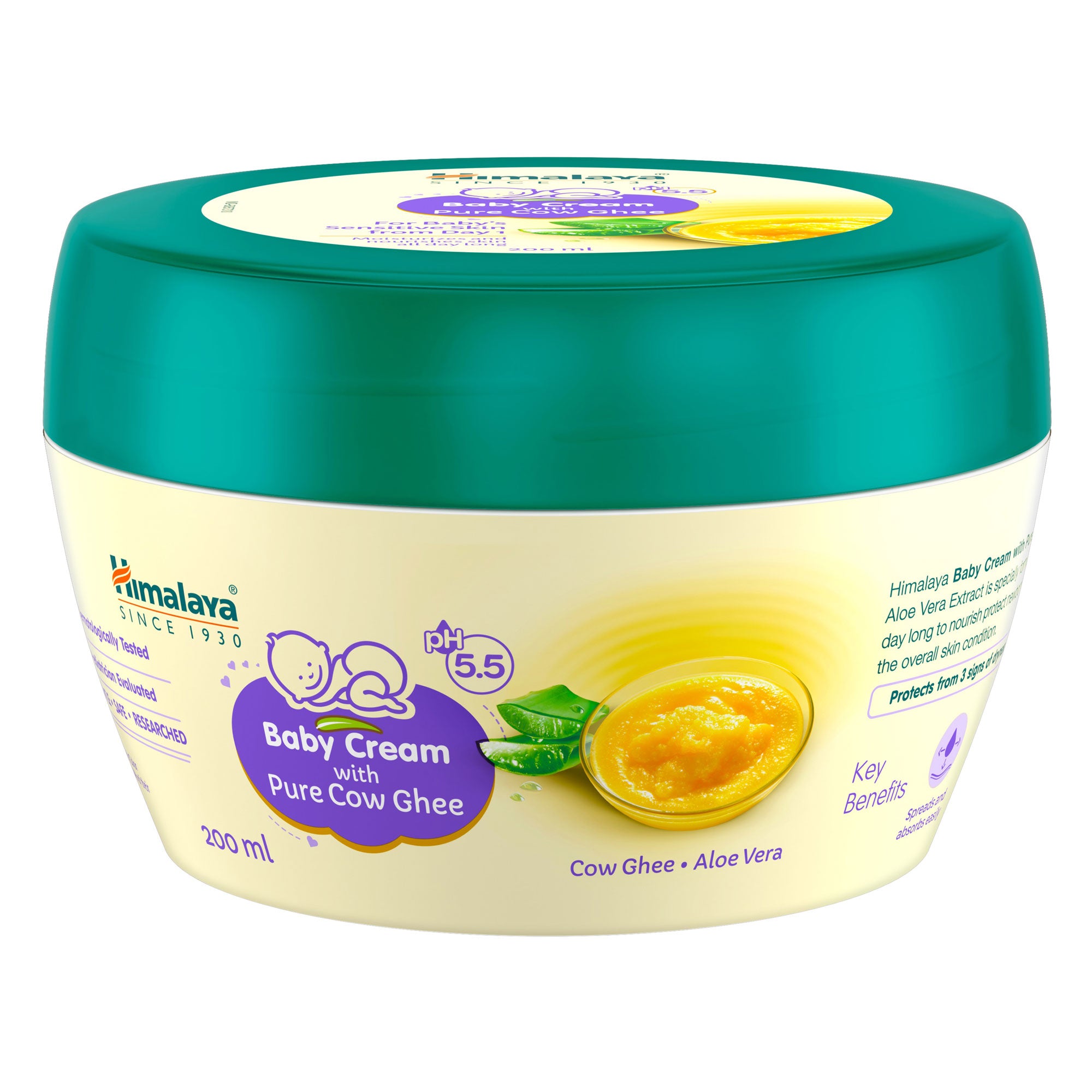 Himalaya Baby Cream With Pure Cow Ghee 200ml FOP