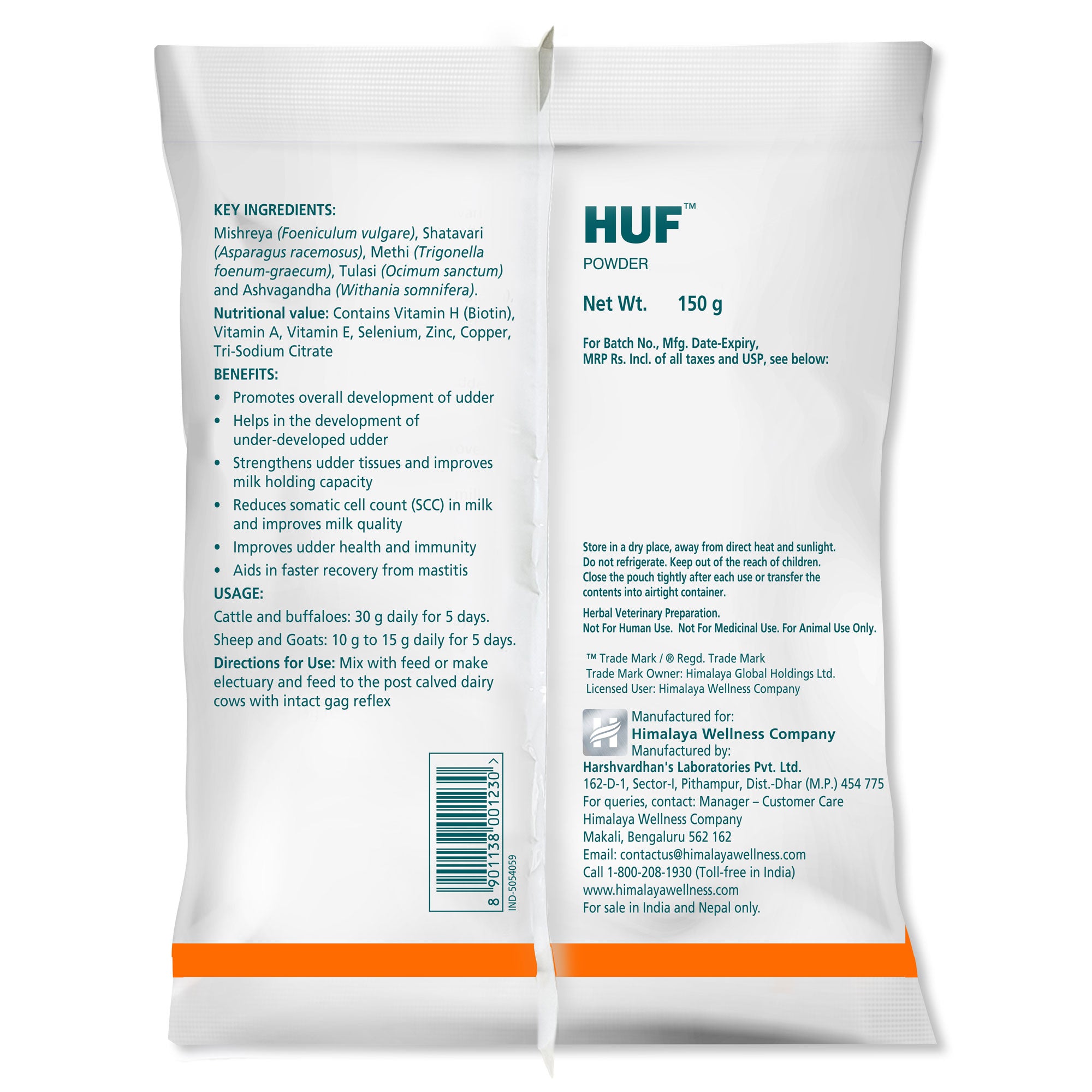 Himalaya HUF Powder Ingredients