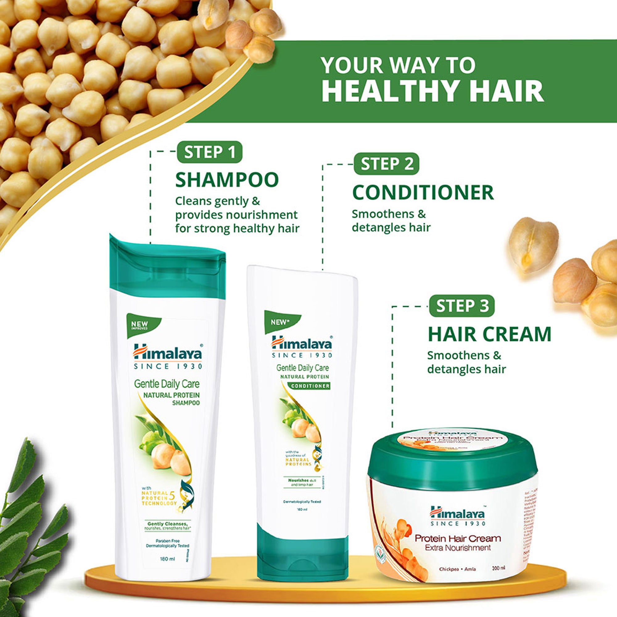Buy Himalaya Gentle Daily Care Natural Protein Conditioner 80ml, 180ml ...