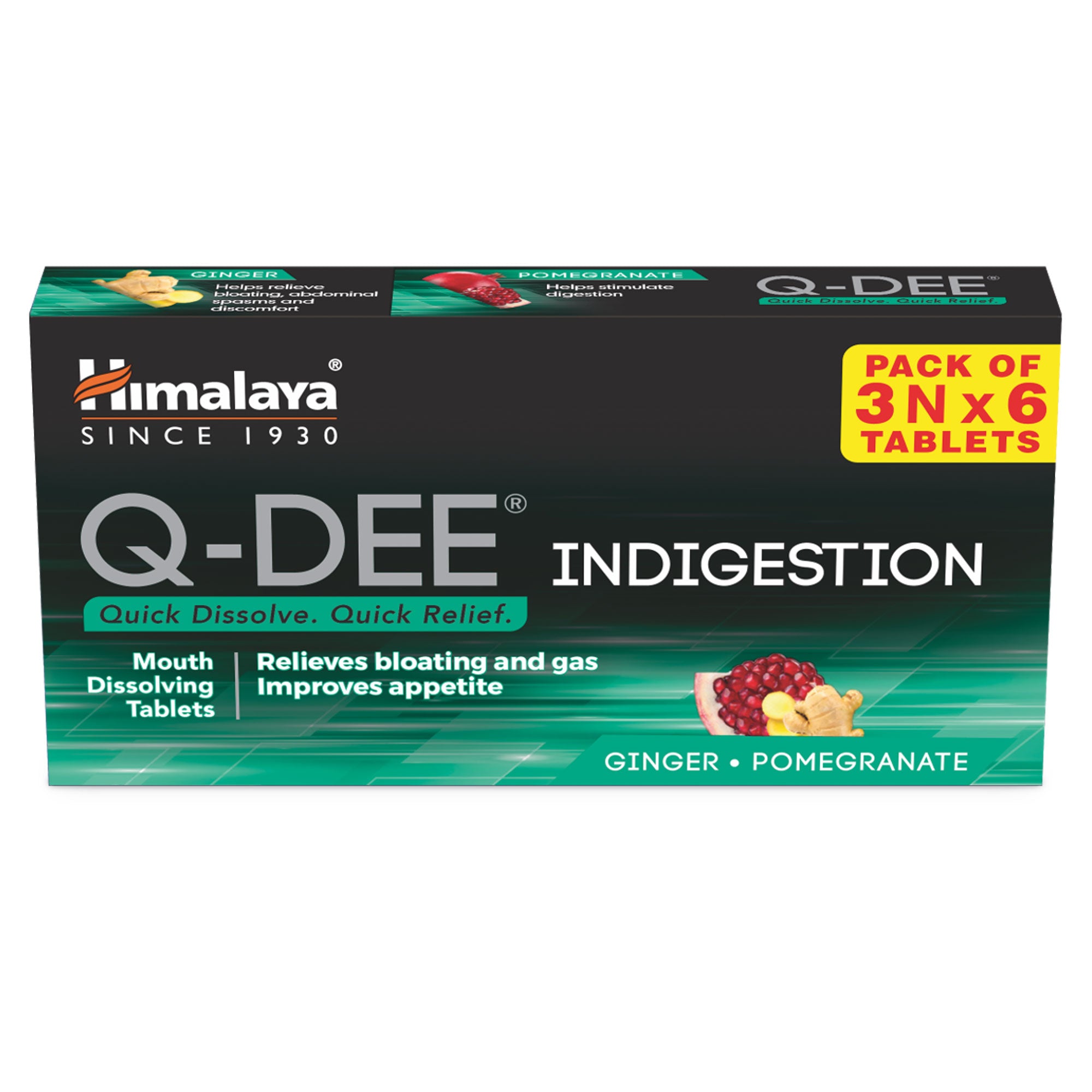 Himalaya Q-DEE Indigestion Tablets - 3Nx6