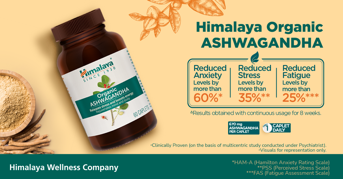 Buy Himalaya Organic Ashwagandha 30 Caplets, 60 Caplets – Himalaya ...