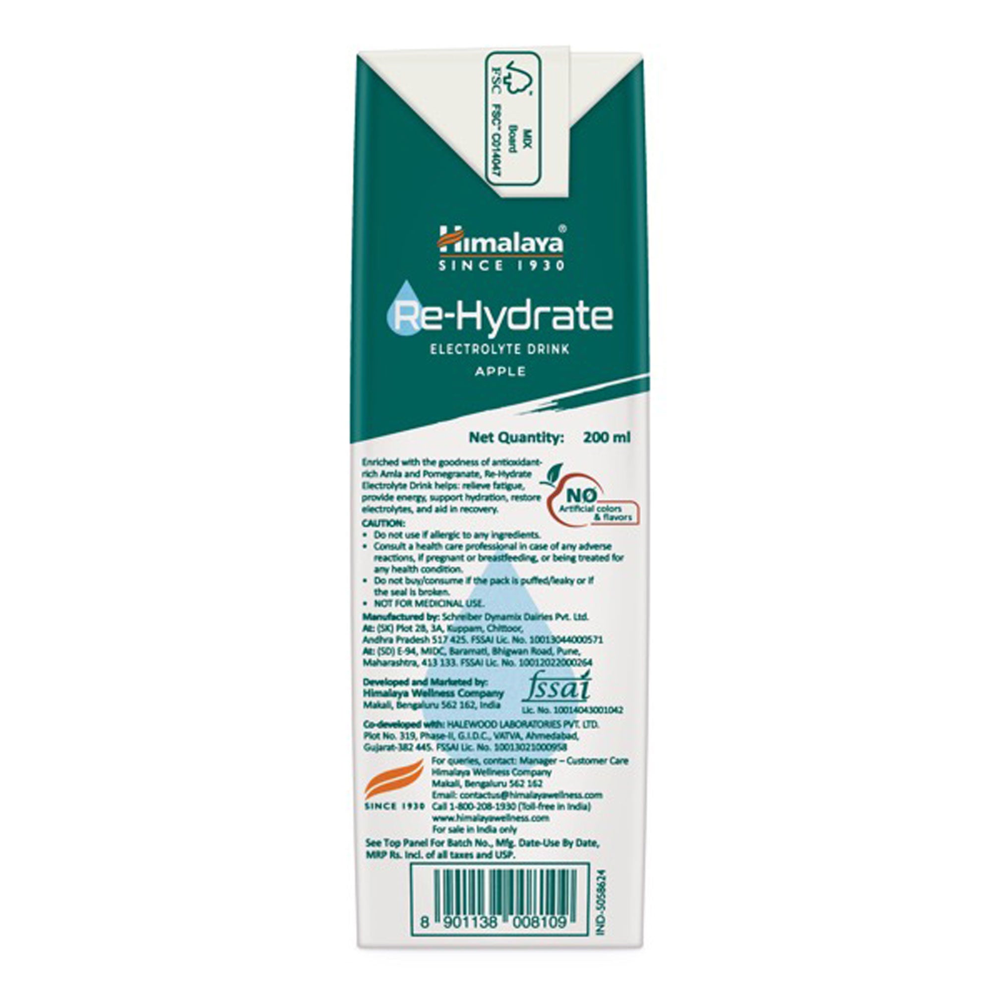 Himalaya Re-Hydrate Apple 200ml Instructions