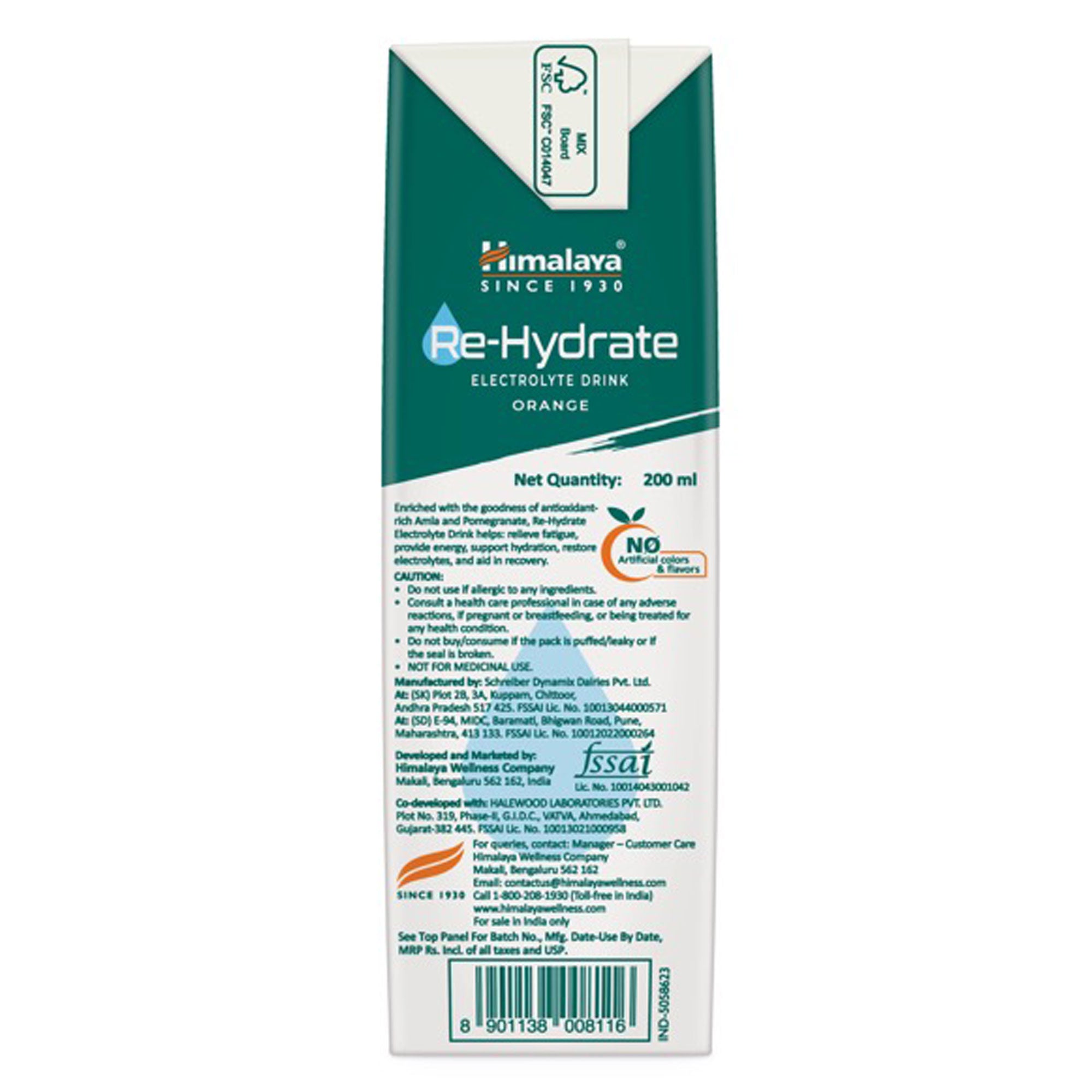 Himalaya Re-Hydrate Orange 200ml Instructions