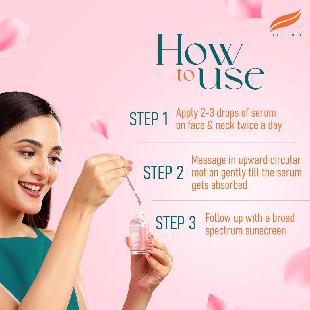 Himalaya Natural Glow Rose Face Serum 300ml- How to use