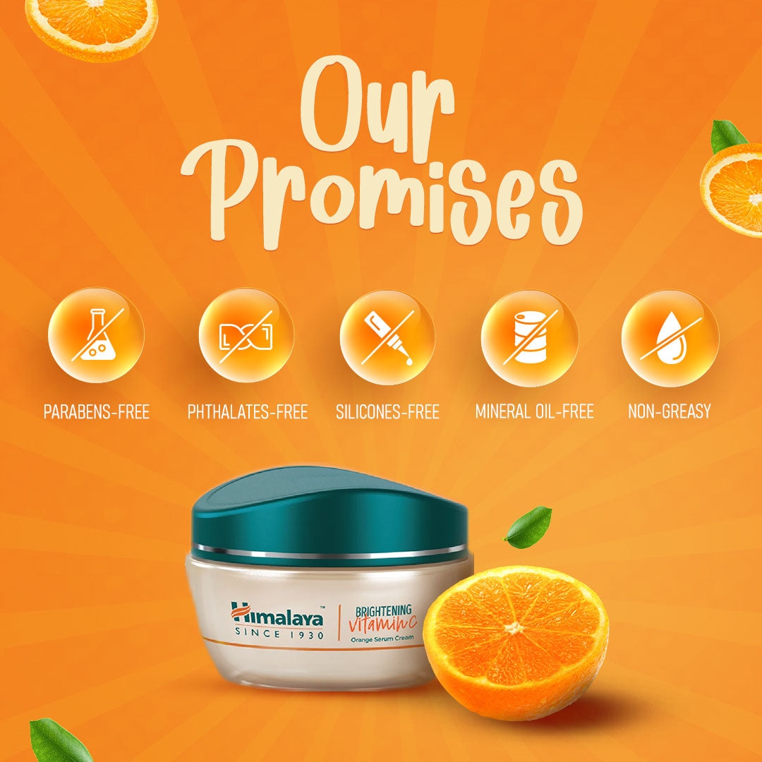 Himalaya Brightening Vitamin C Orange Face Serum Cream - Our Promises