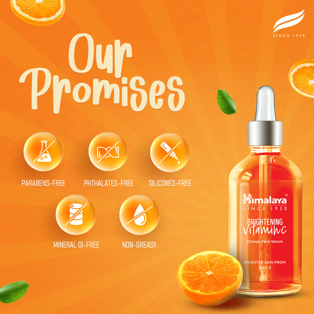 Himalaya Brightening Vitamin C Orange Face Serum - Our Promises