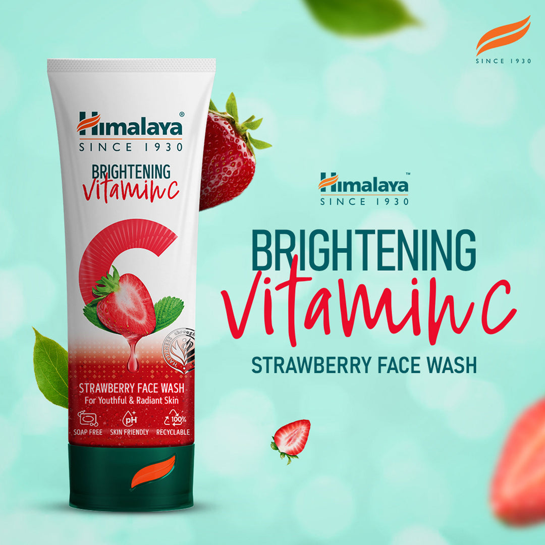 Himalaya Brightening Vitamin C Strawberry Face Wash Himalaya Wellness