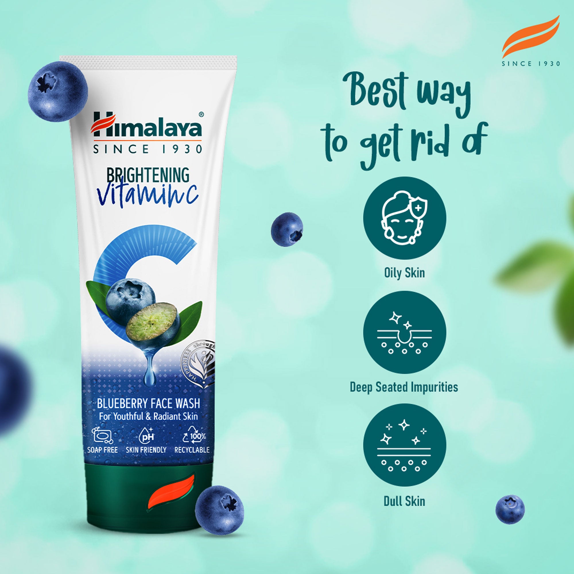 Himalaya Brightening Vitamin C Blueberry Face Wash