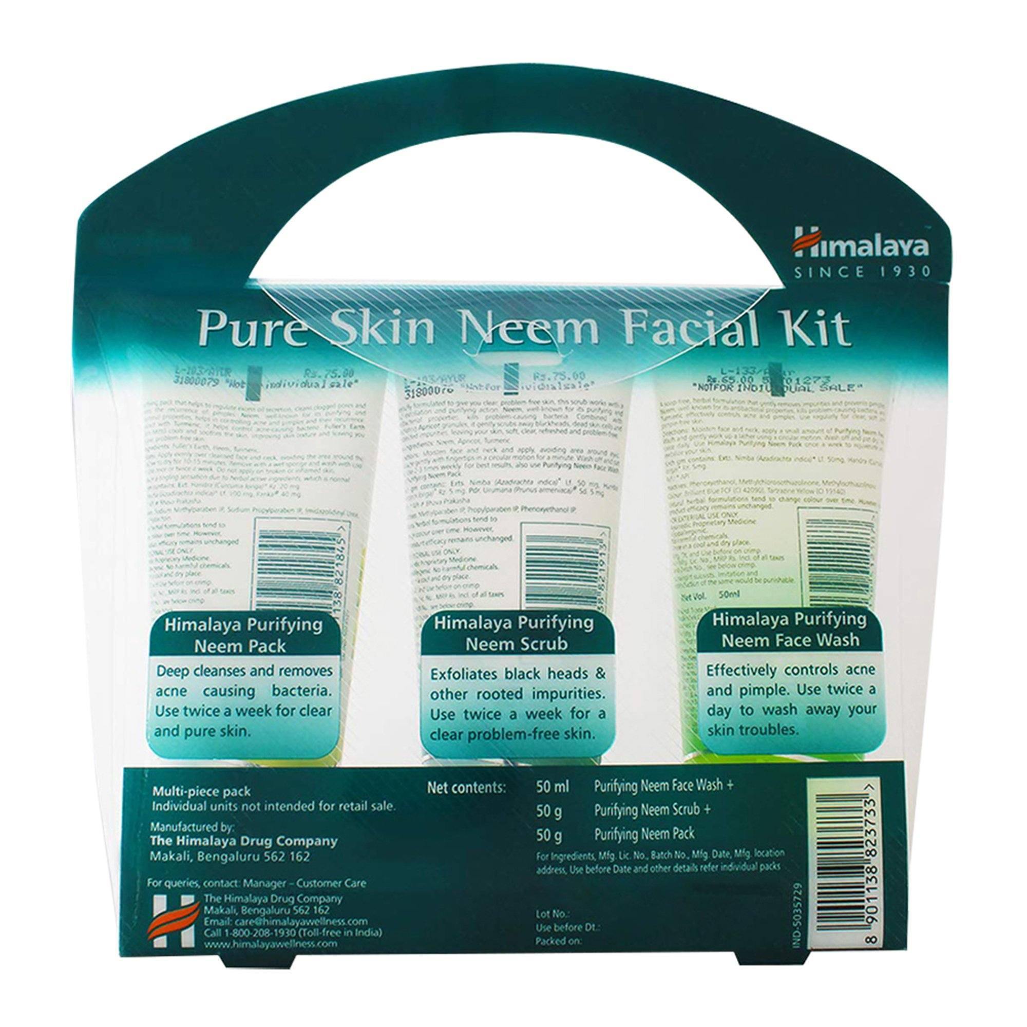 Himalaya Pure Skin Neem Facial Kit - Product Ingredients