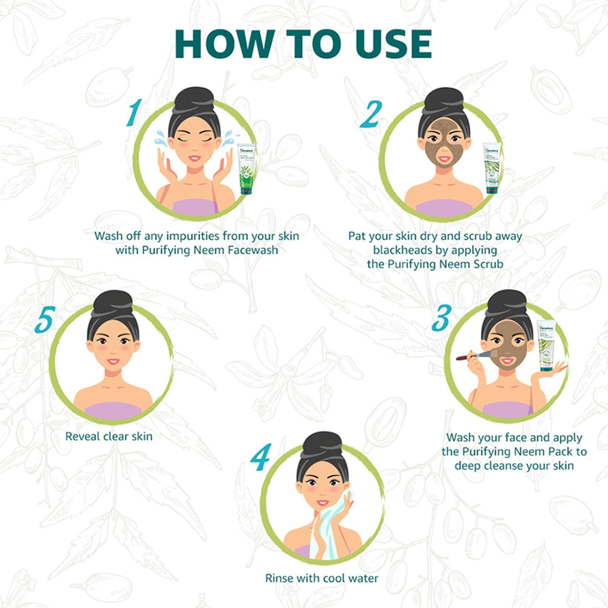 Himalaya Pure Skin Neem Facial Kit - How to Use?