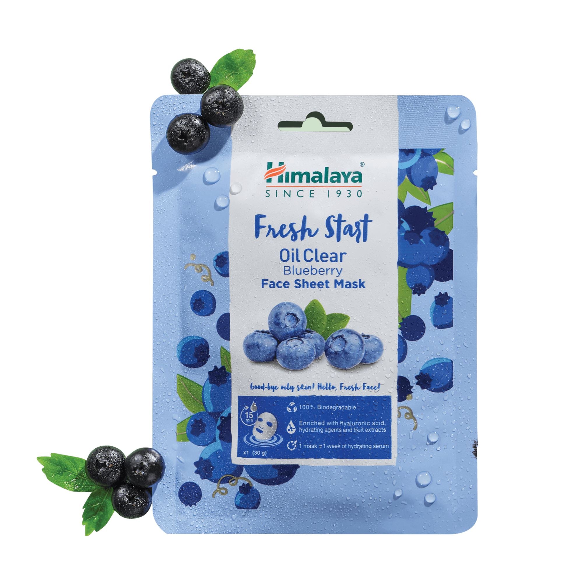 Himalaya Fresh Start Oil Clear Blueberry Face Sheet Mask