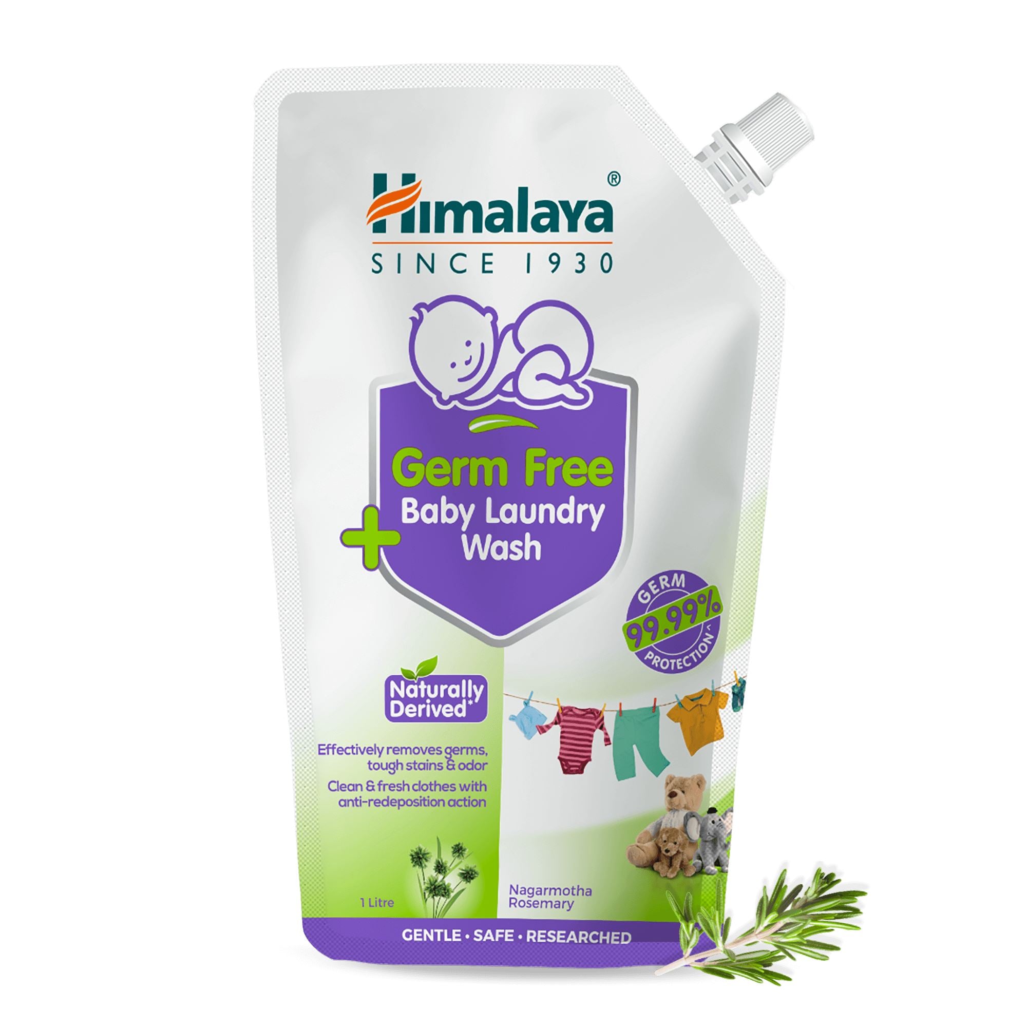 Himalaya Germ Free Baby Laundry Wash 1 Litre Pouch - Removes Germs and Odor