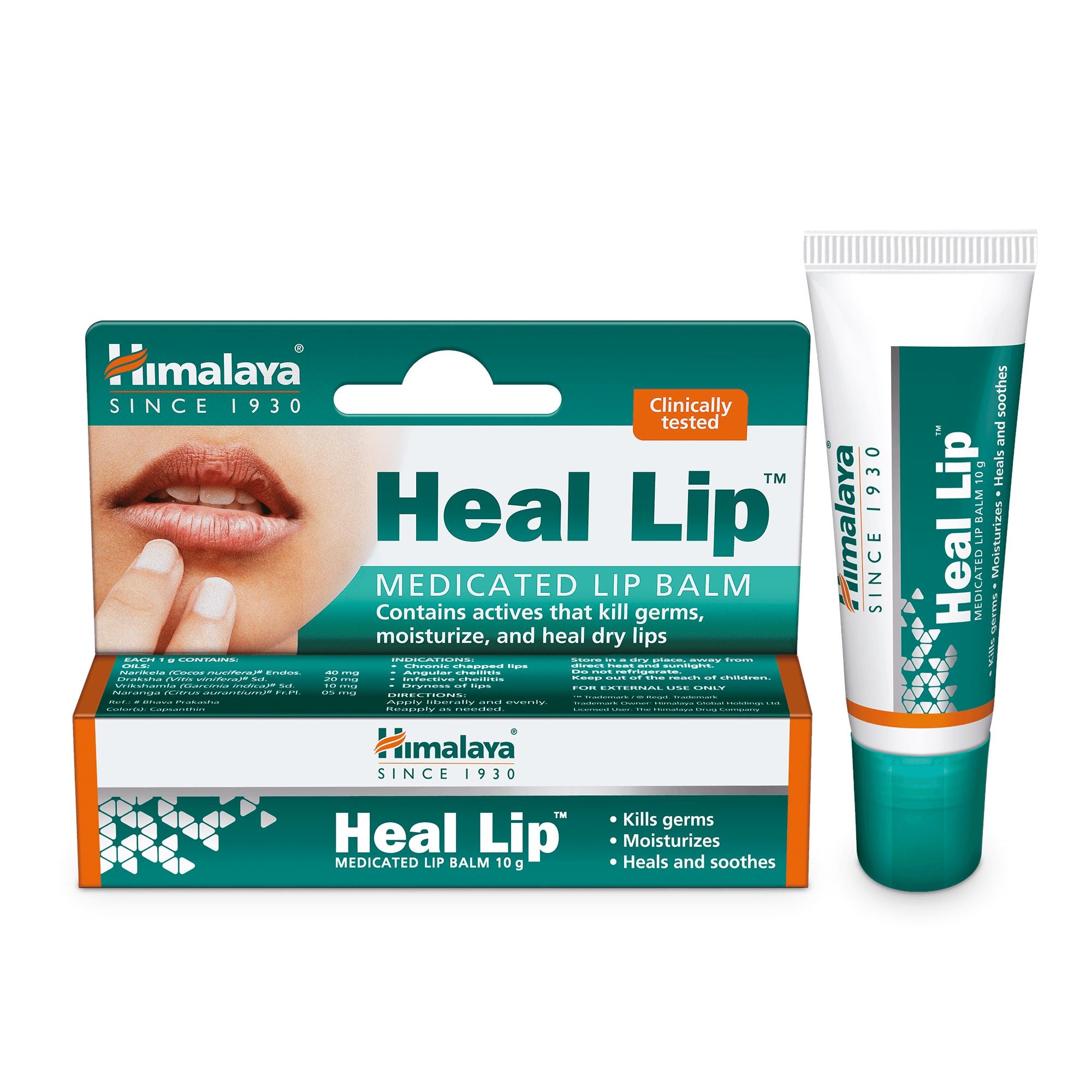 Himalaya Heal Lip 10g - Medicated Lip Balm For Chapped and Cracked Lips