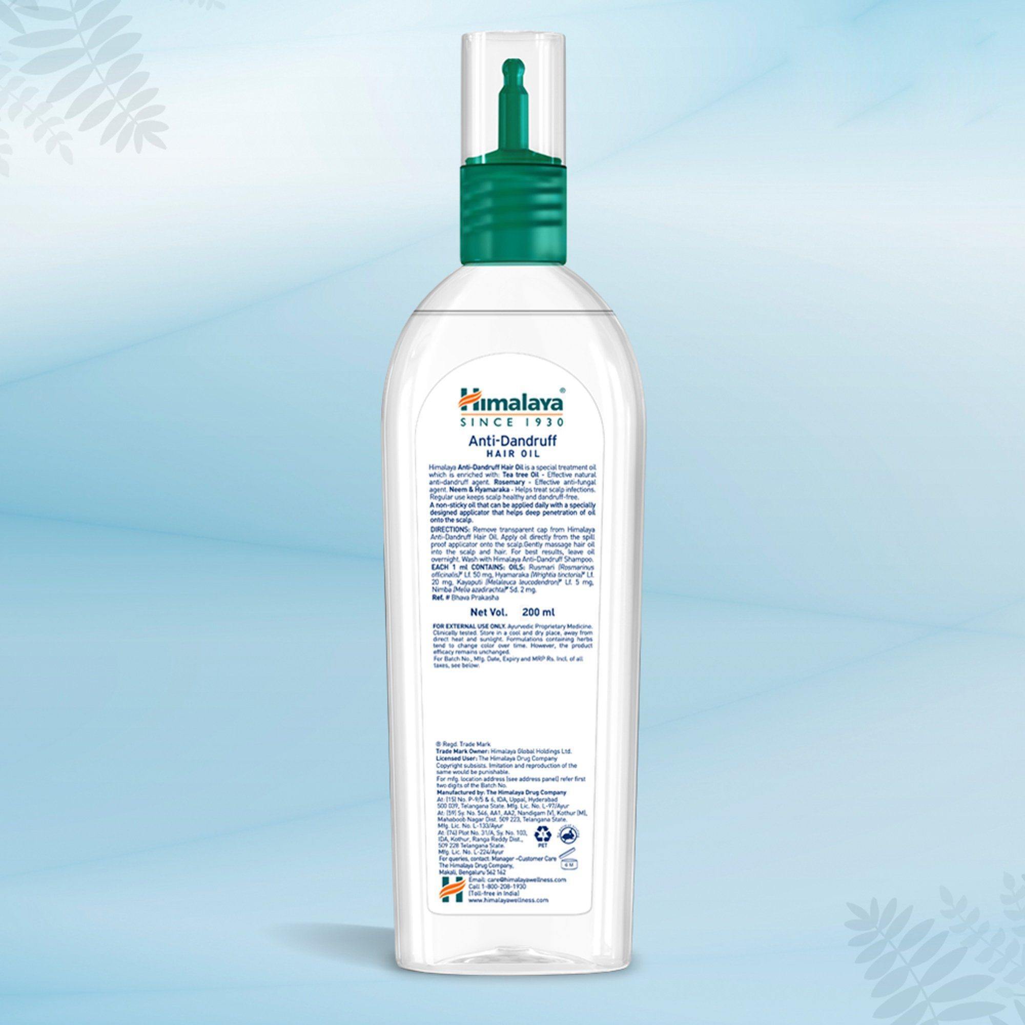 Himalaya Anti-Dandruff Hair Oil 200ml - Ingredients