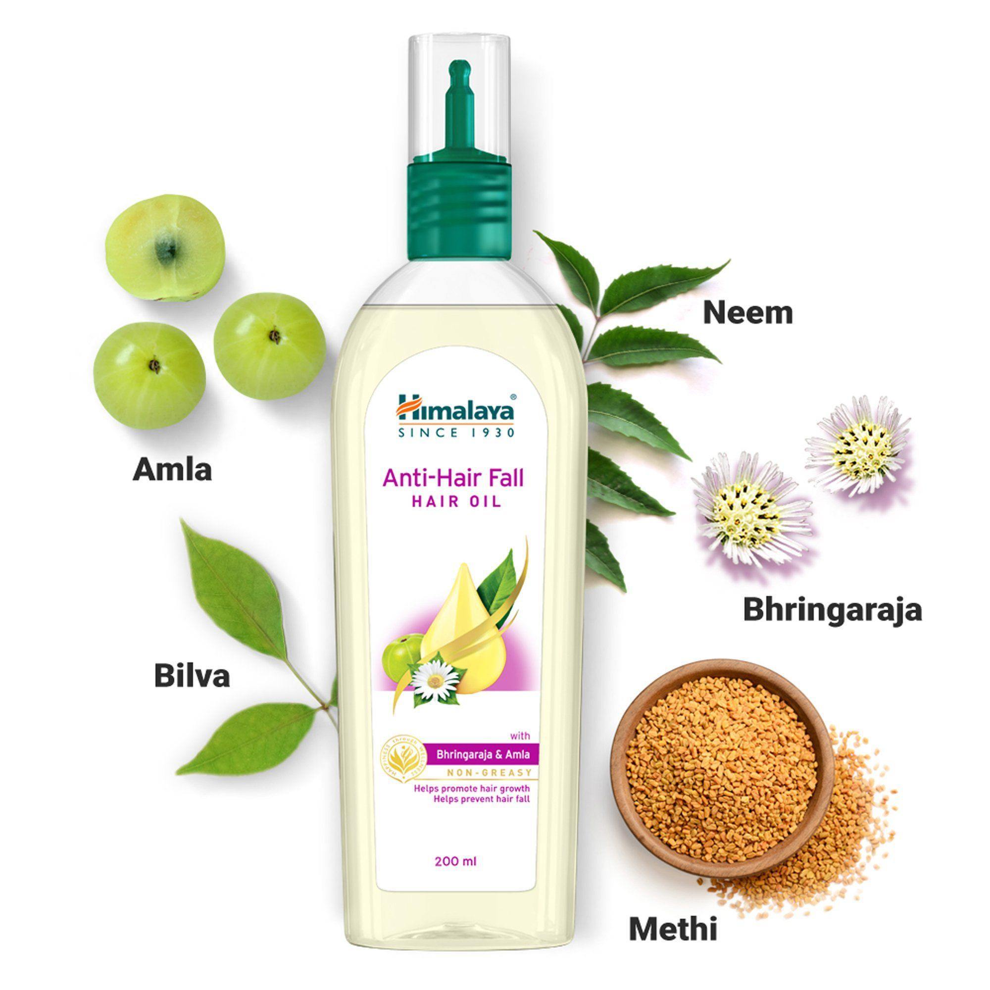 Himalaya Anti-Hair Fall Hair Oil 200ml - Product with Herbs