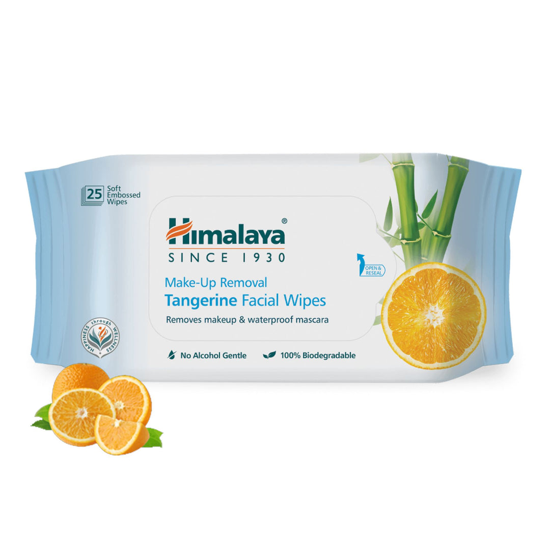 Himalaya Makeup Removal Tangerine Facial Wipes Removes Makeup