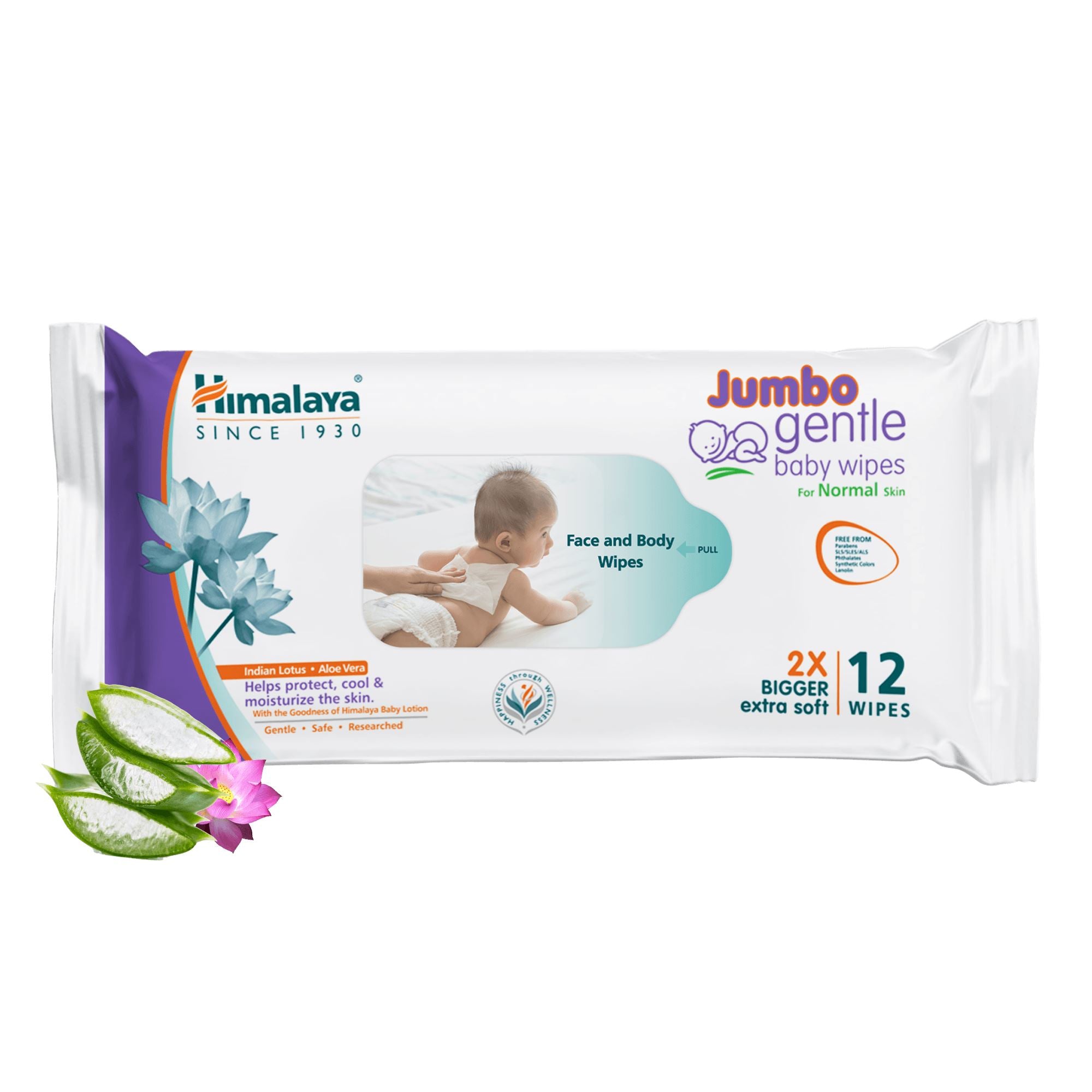 Jumbo Gentle Baby Wipes 12's 