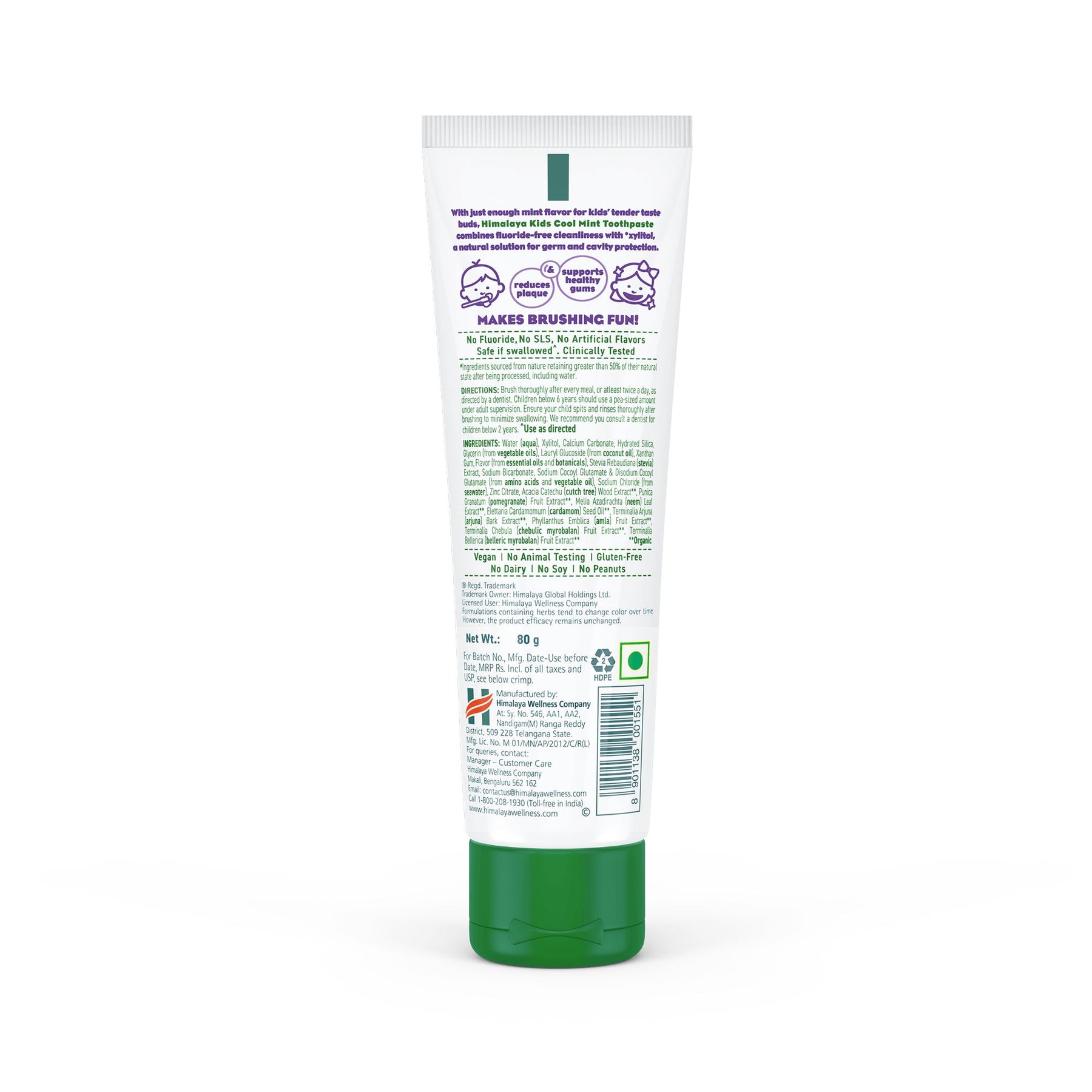 Buy Himalaya Kids Cool Mint Toothpaste 80g - Ingredients, Usage ...
