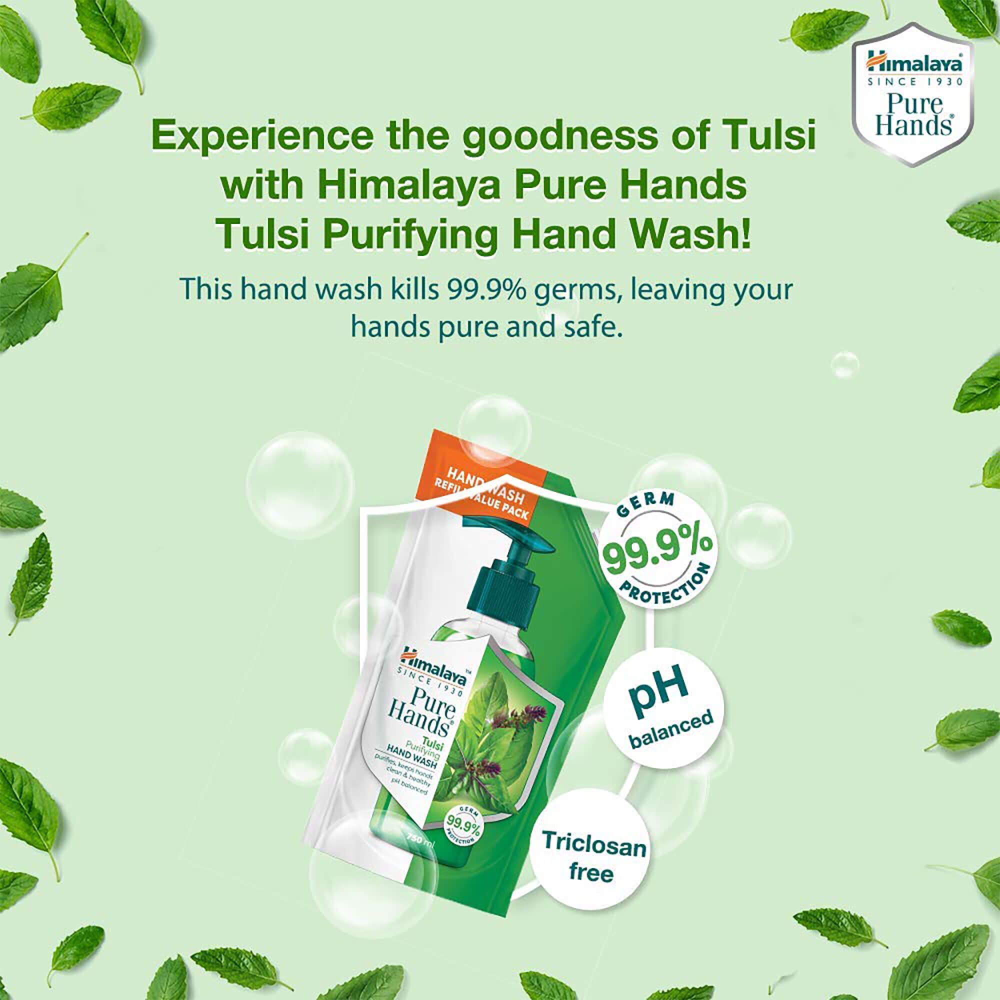 Himalaya Pure Hands Tulsi Purifying Hand Wash- 750ml x 2