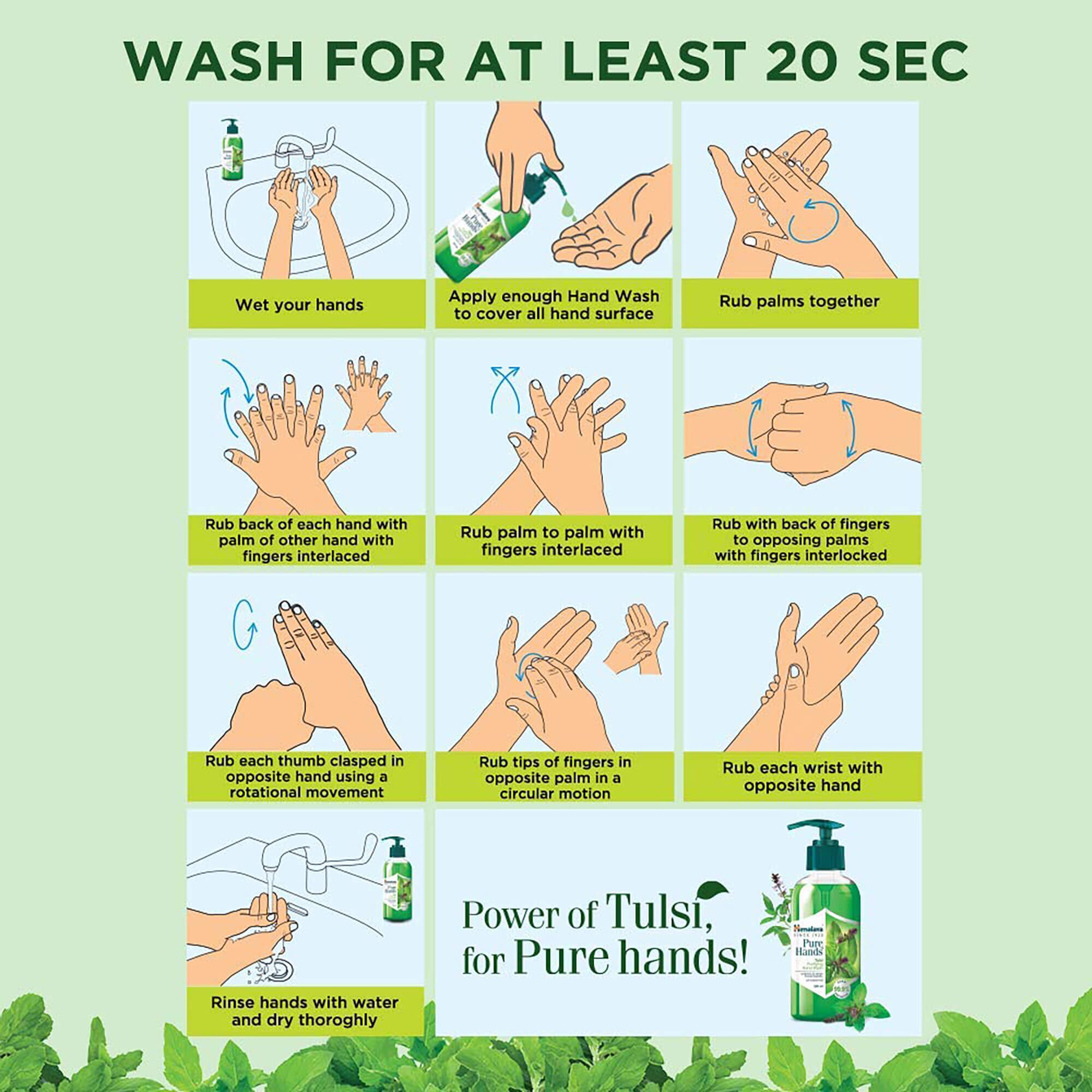 Himalaya Pure Hands Tulsi Purifying Hand Wash- 750ml x 2