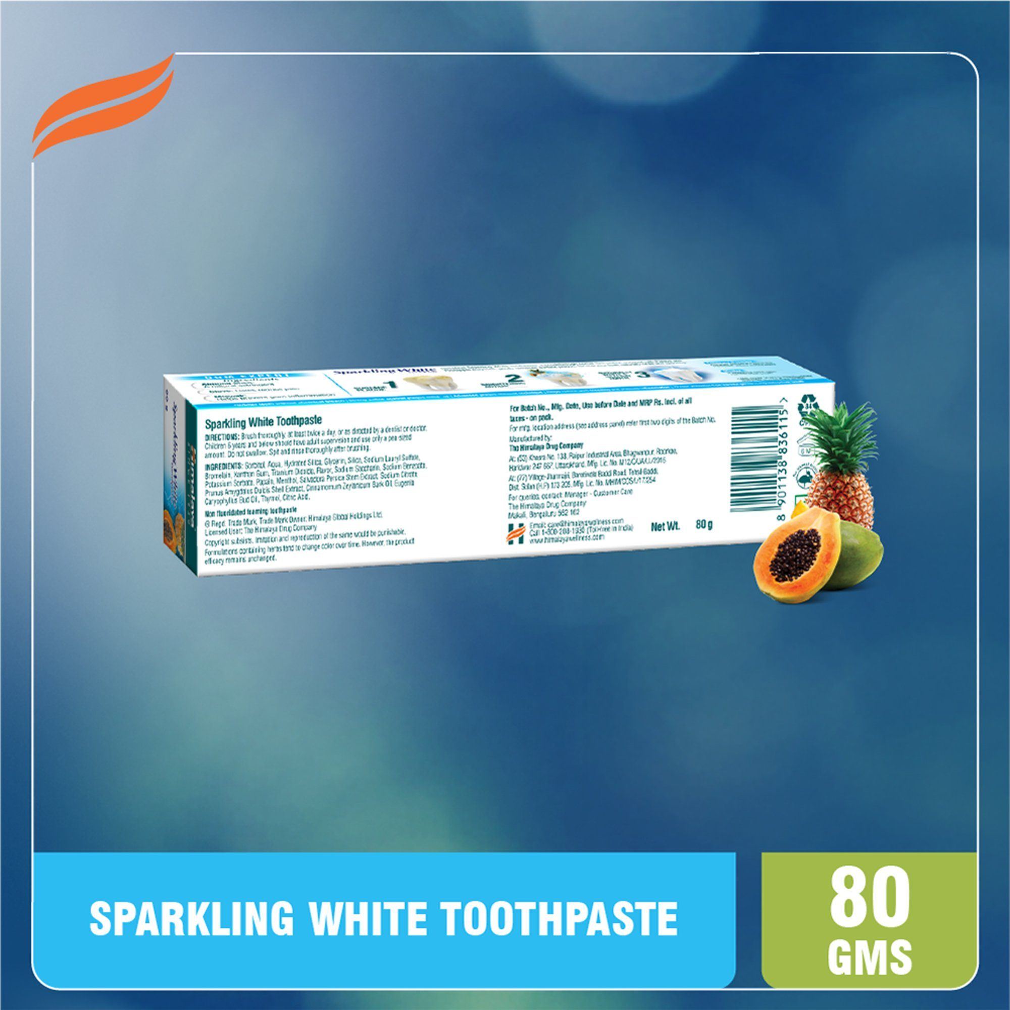 Himalaya Sparkling White Toothpaste Ingredients