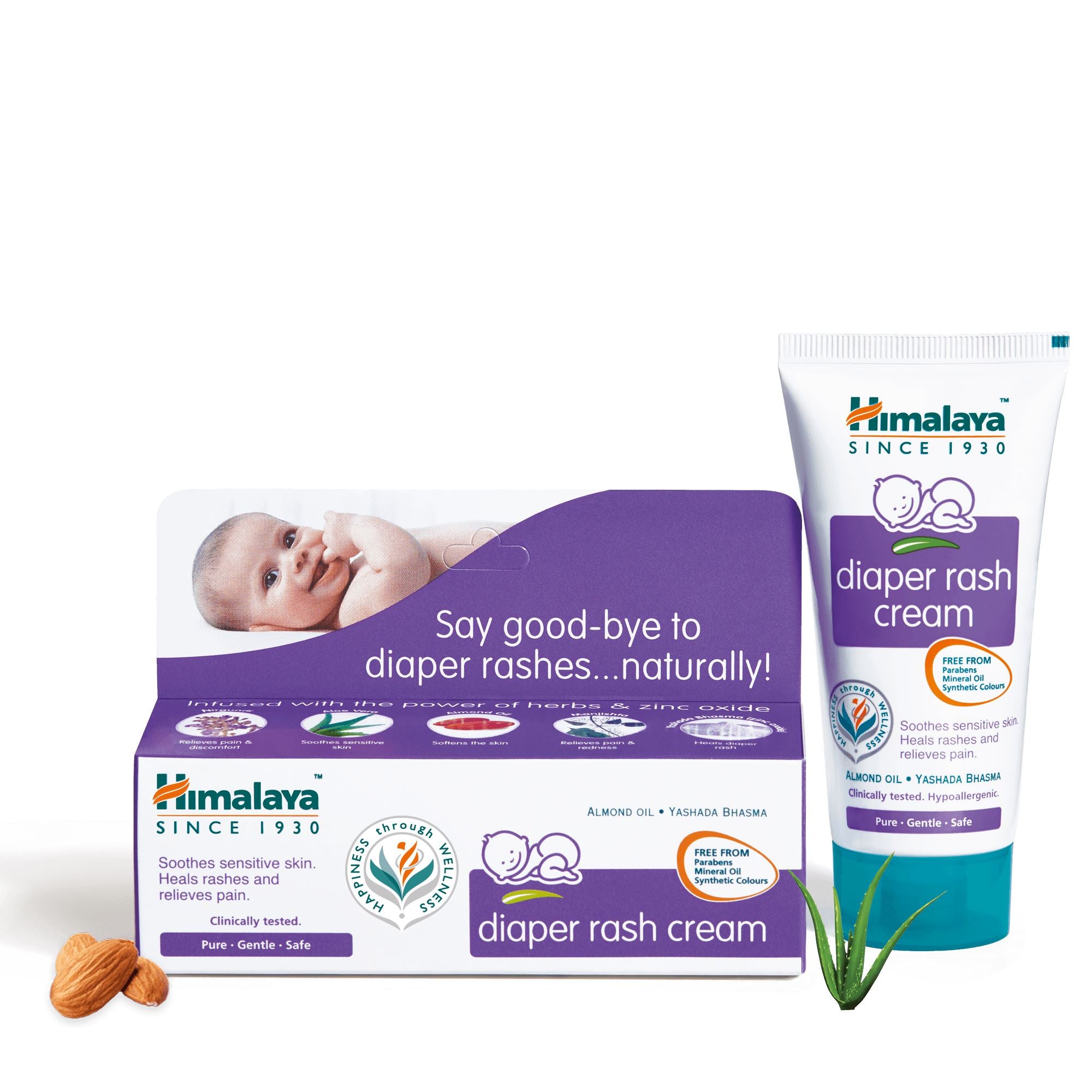 Himalaya Diaper Rash Cream - Soothes red and irritated skin and forms a protective layer on baby's skin