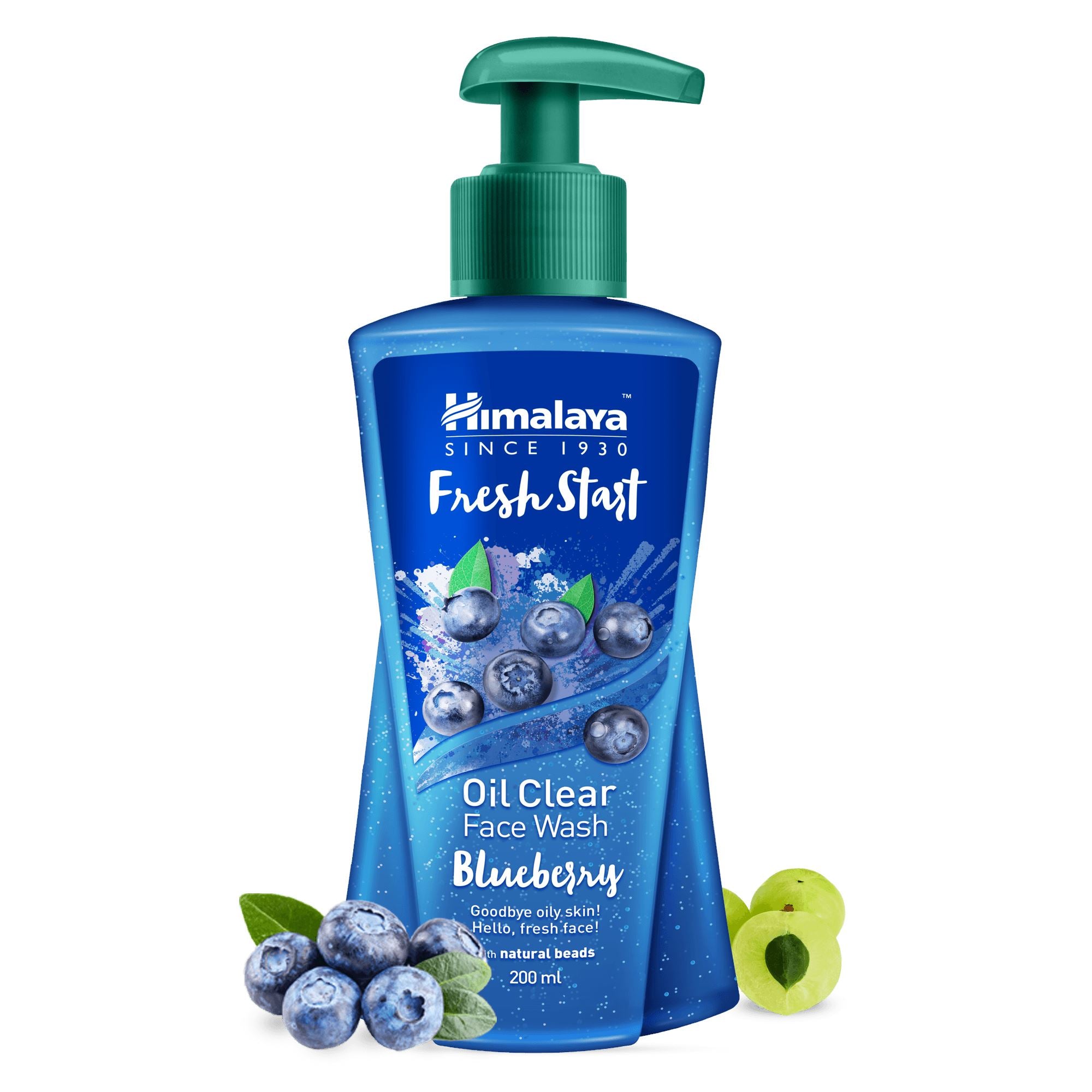 Himalaya Fresh Start Oil Clear Blueberry Face Wash 200ml - Helps remove excess oil, dirt, and impurities
