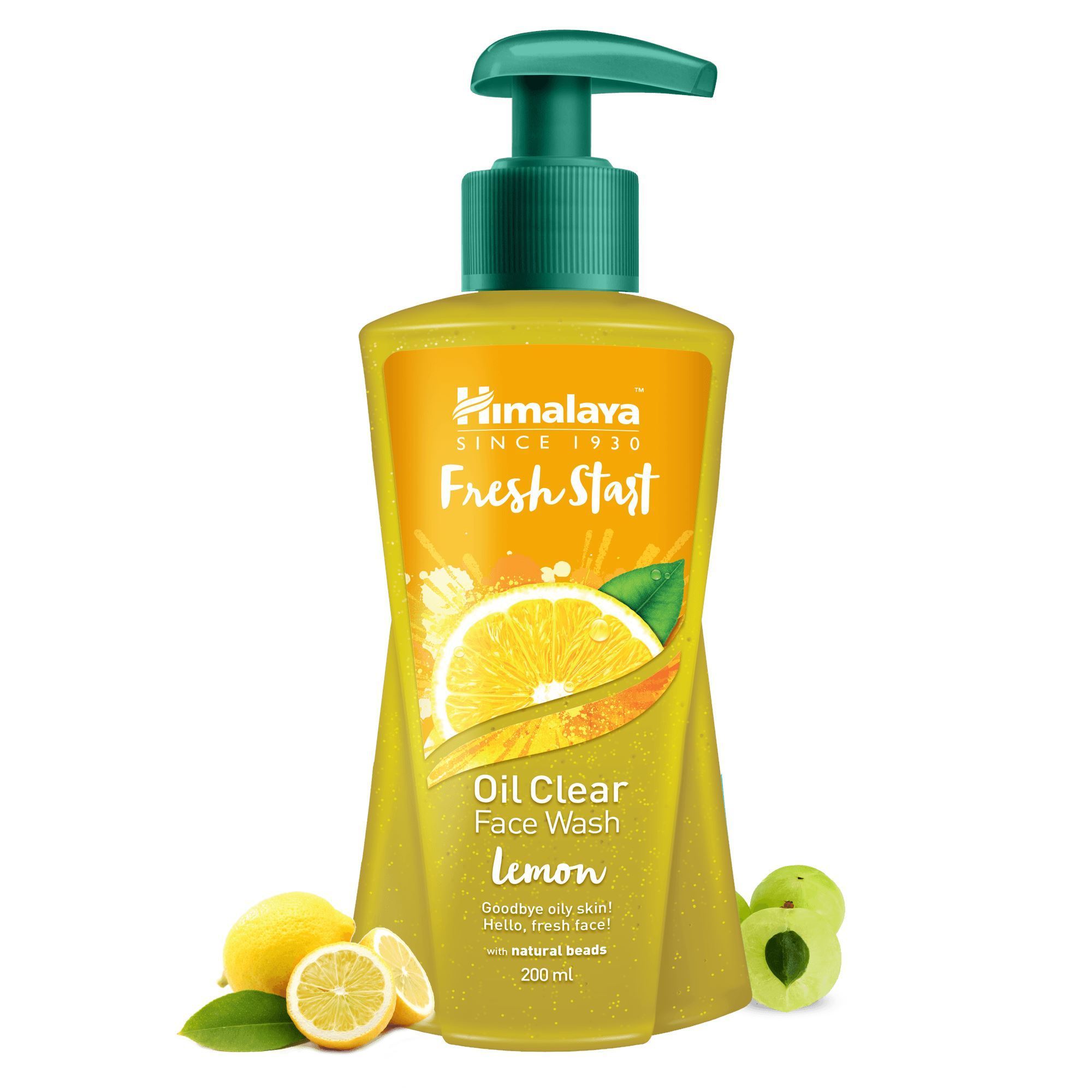 Himalaya Fresh Start Oil Clear Lemon Face Wash 200ml - Helps remove excess oil, dirt, and impurities