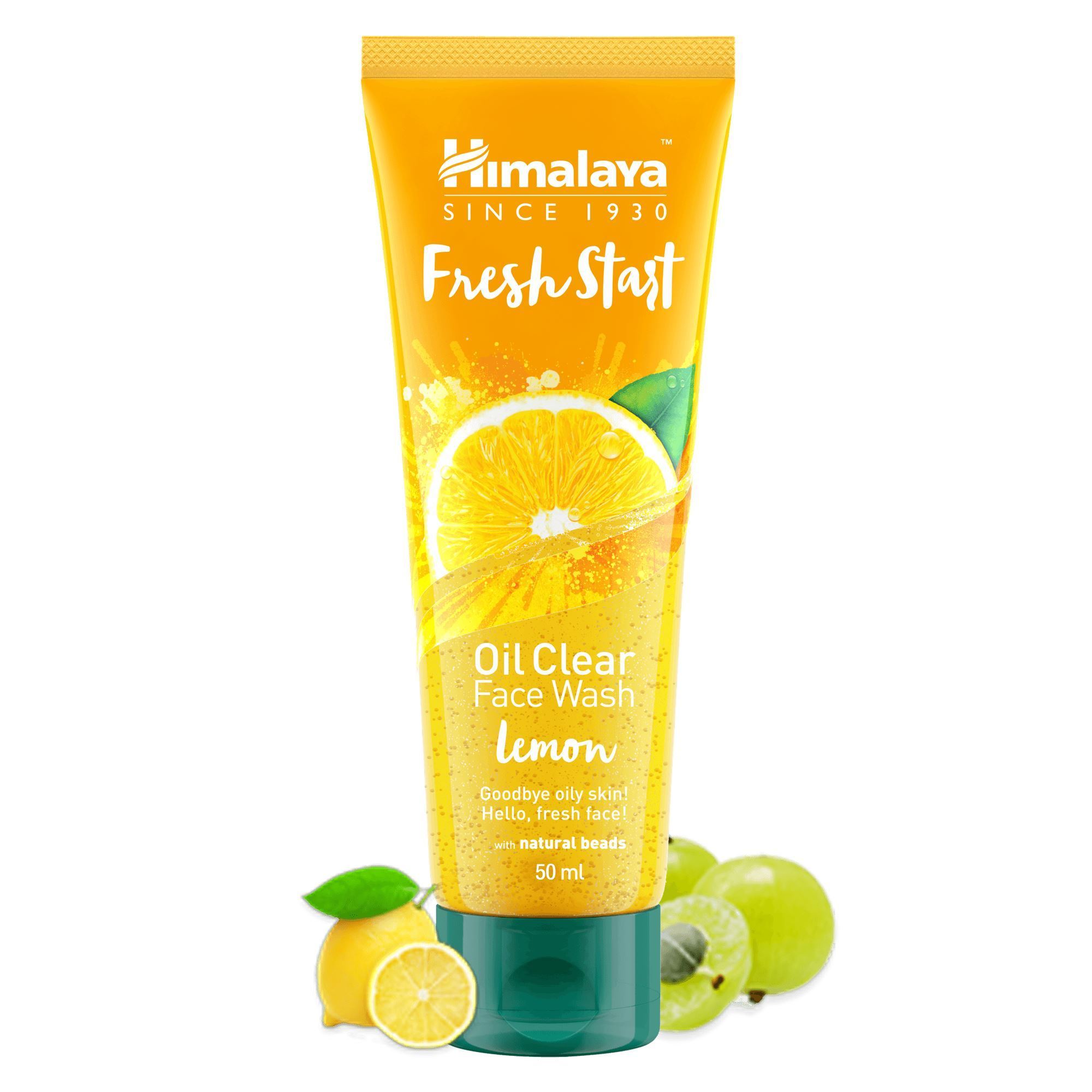 Himalaya Fresh Start Oil Clear Lemon Face Wash 50ml - Helps remove excess oil, dirt, and impurities
