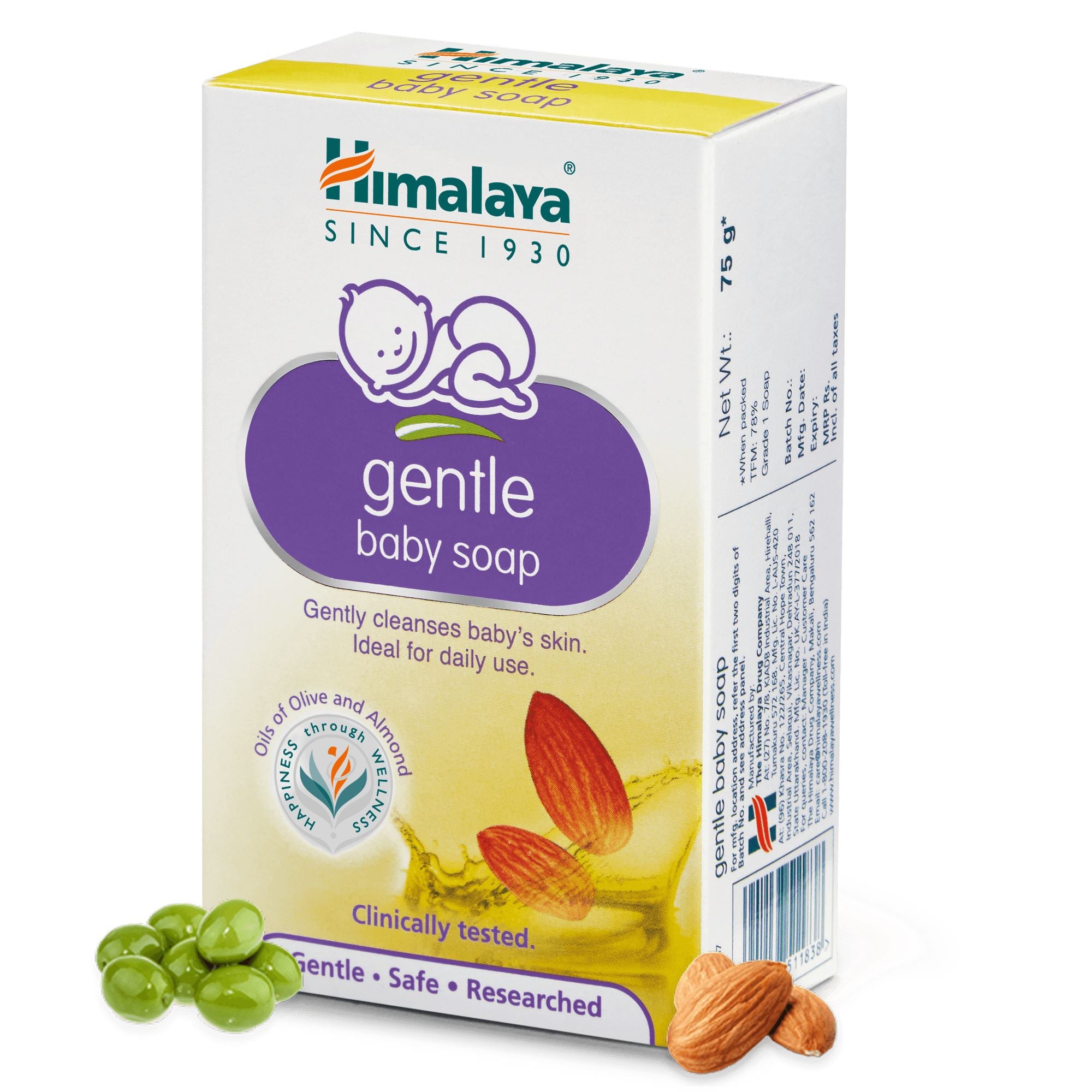 Himalaya Gentle Baby Soap 75g- Gently cleanses baby’s skin