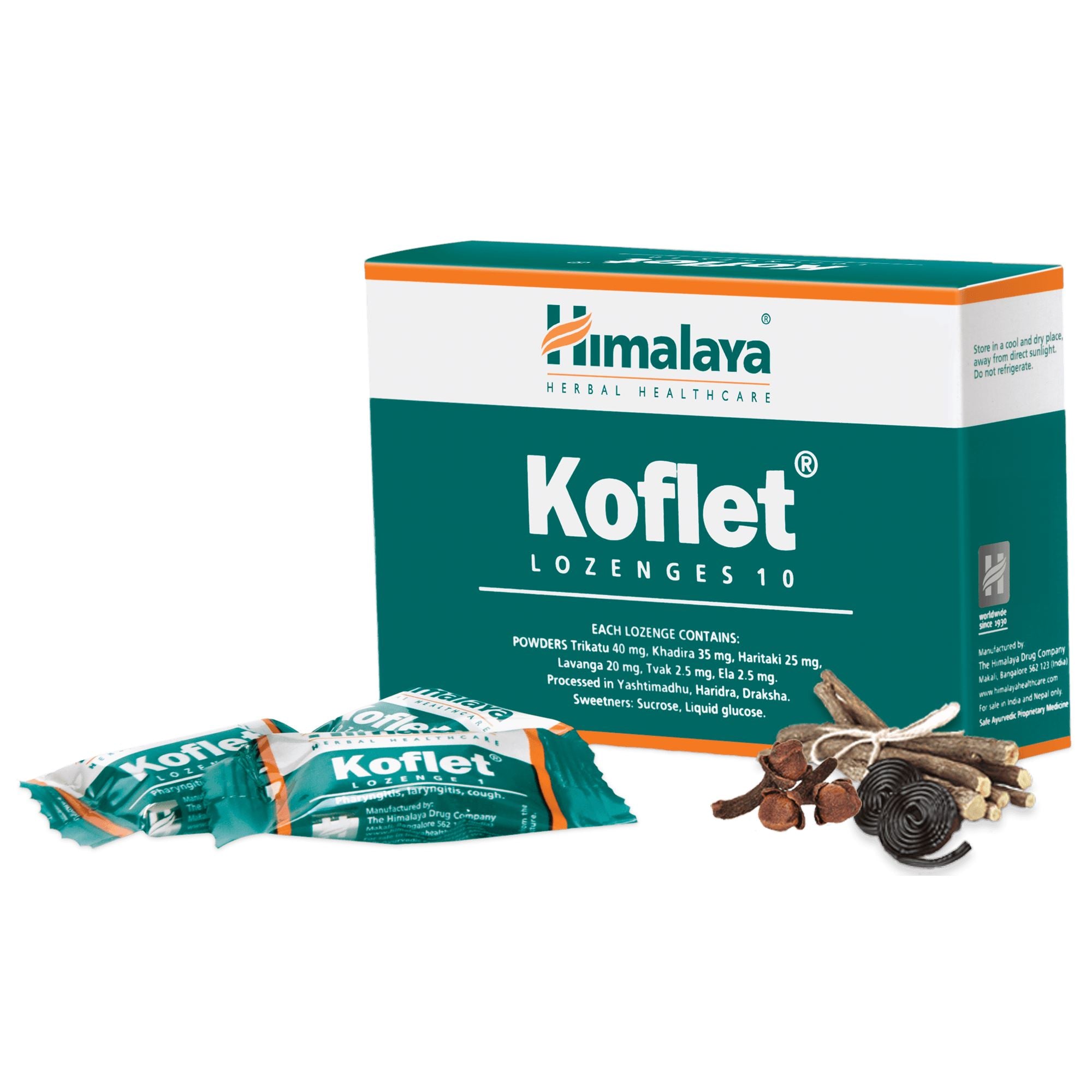 Himalaya Koflet Lozenges - Helps relieve productive and dry cough